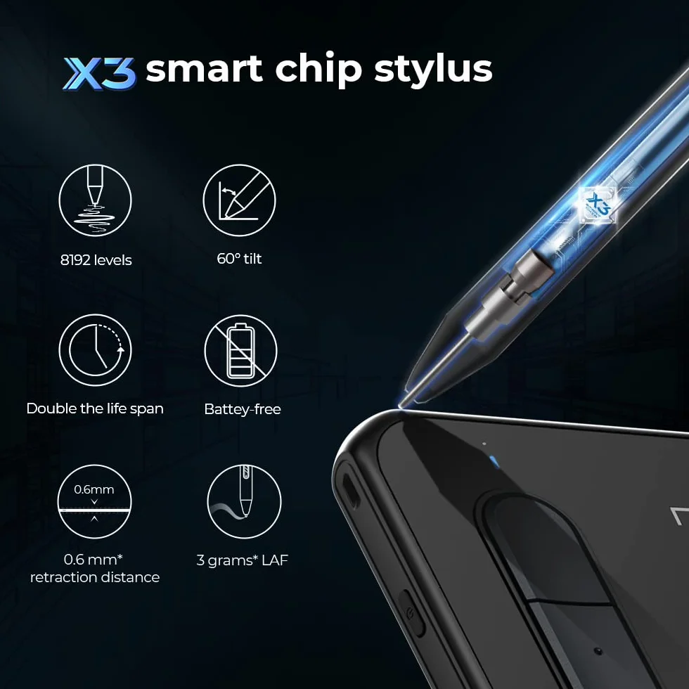 XP PEN Deco MW 8"x5" tablet graficzny Bluetooth z 8 przyciskami szybkiego rysowania, edycja zdjęć z rysikiem X3, idealny do domowego biura, e-learningu (czarny)