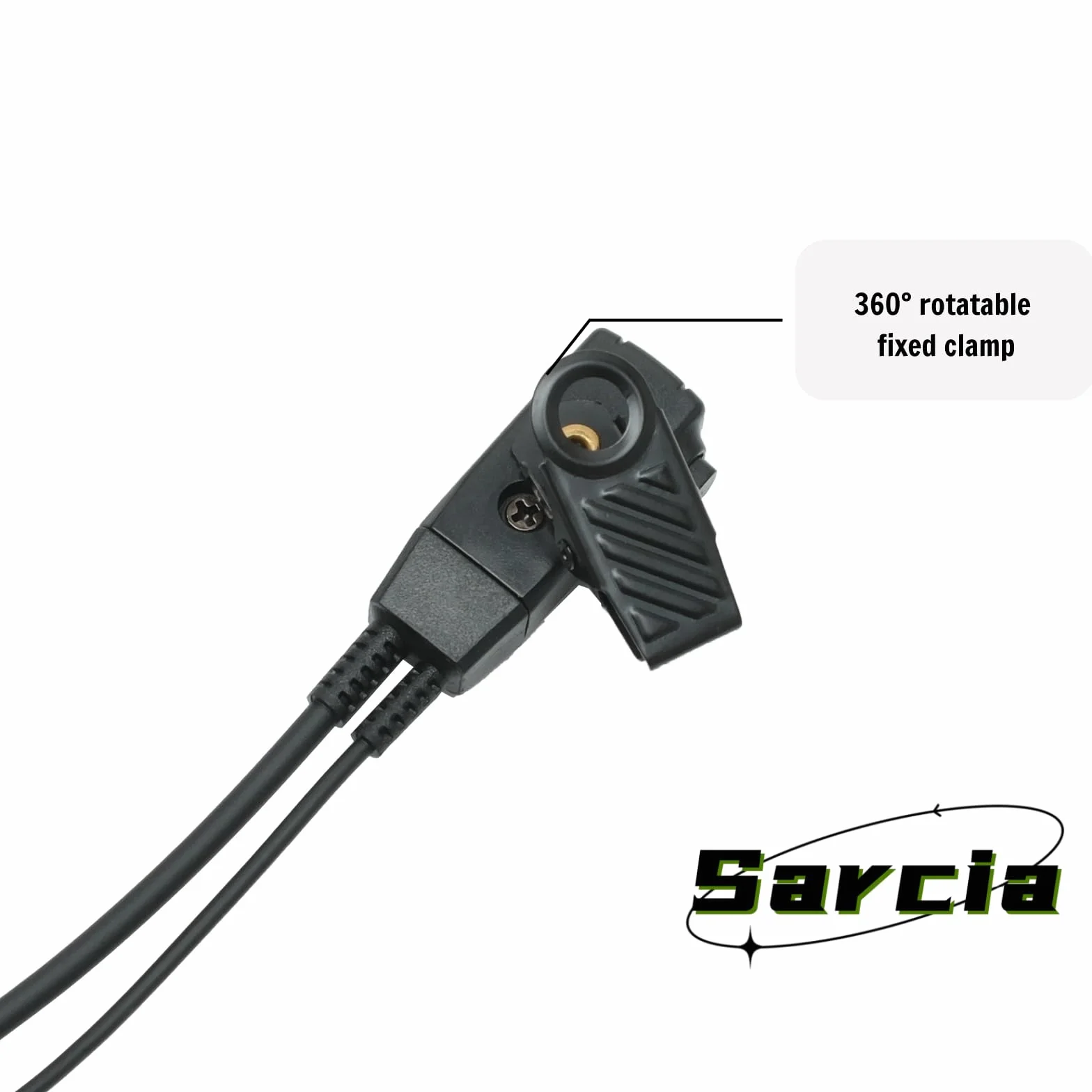 Sarcia Walkie Talkie Słuchawki Mikrofon PTT kompatybilny z Cobra RX380 RX680 ACXT545 ACXT645 PX650 PX655 RX380 RX680 Dwukierunkowe radio z czarną rurką akustyczną, zestaw 2 szt