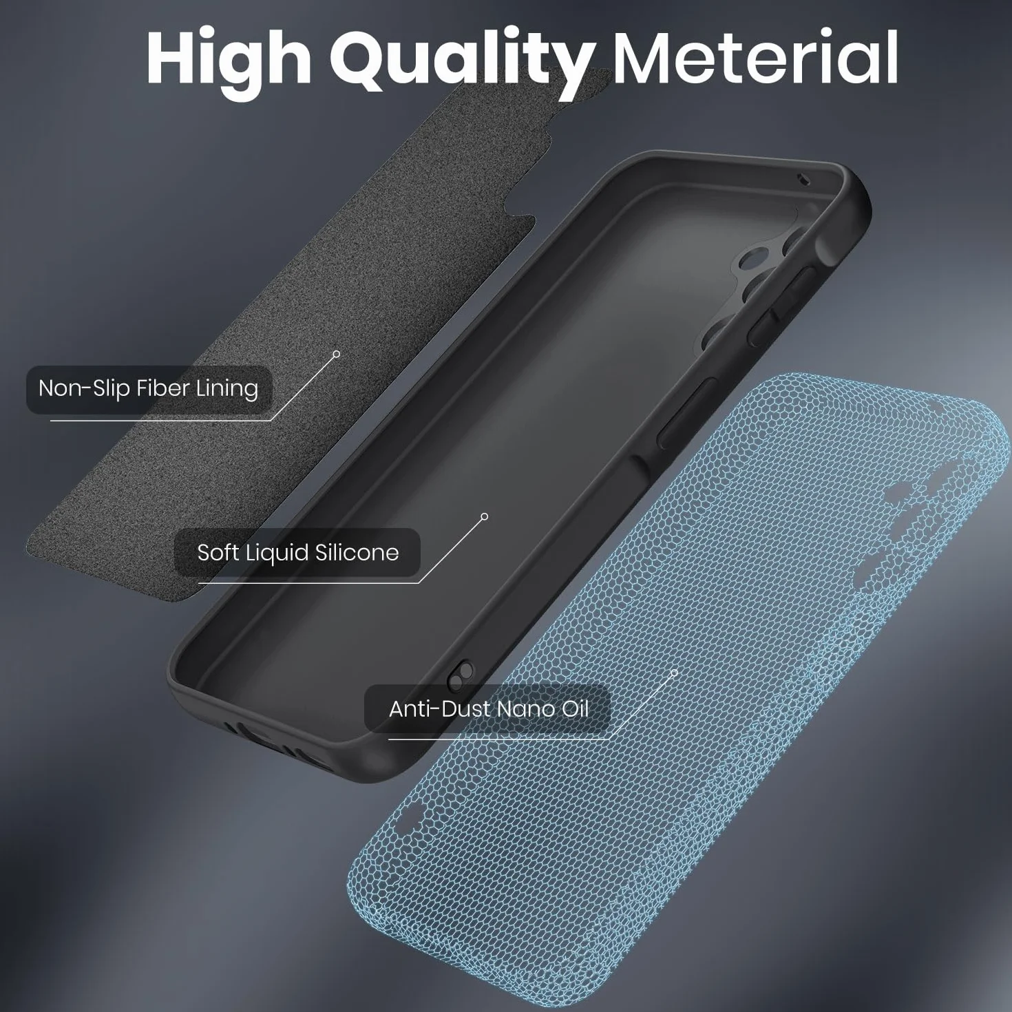 New&Teck Etui ochronne do Samsung Galaxy A35 5G, folia ochronna z hartowanego szkła, TPU, zderzak