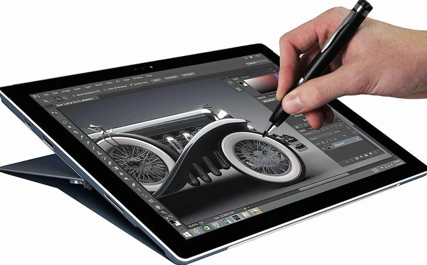 Czarny cienkopisowy cyfrowy aktywny rysik - kompatybilny z laptopem Dell Inspiron 14 14