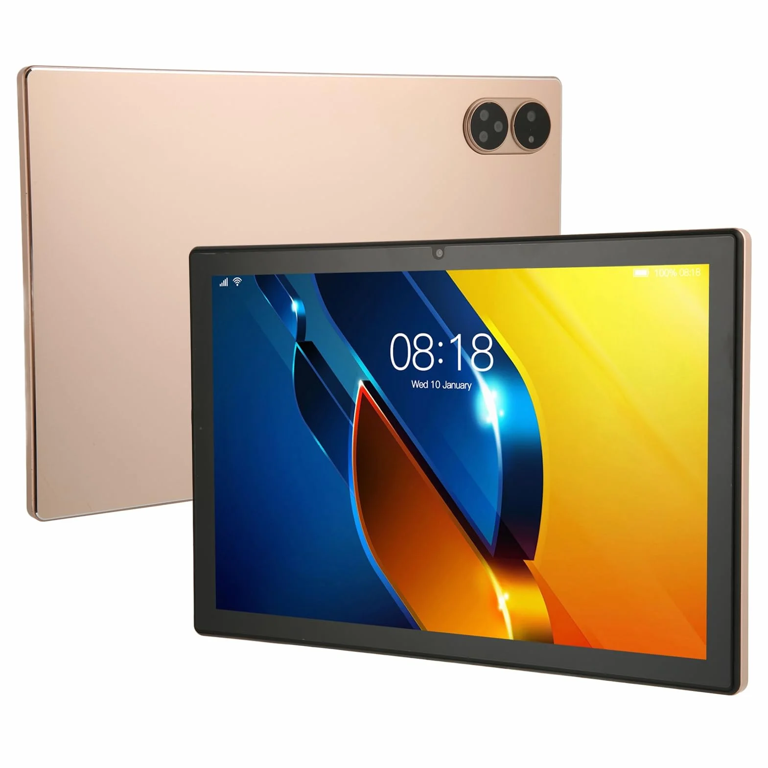 10-calowy tablet z pamięcią 6 GB 128 GB, ośmiordzeniowym procesorem CPU, dwuzakresowym Wi-Fi 2,4G 5G, 1920X1200p 800W 2000W, portem 8800mAh C, odpowiedni jako prezent edukacyjny dla dzieci(EU)