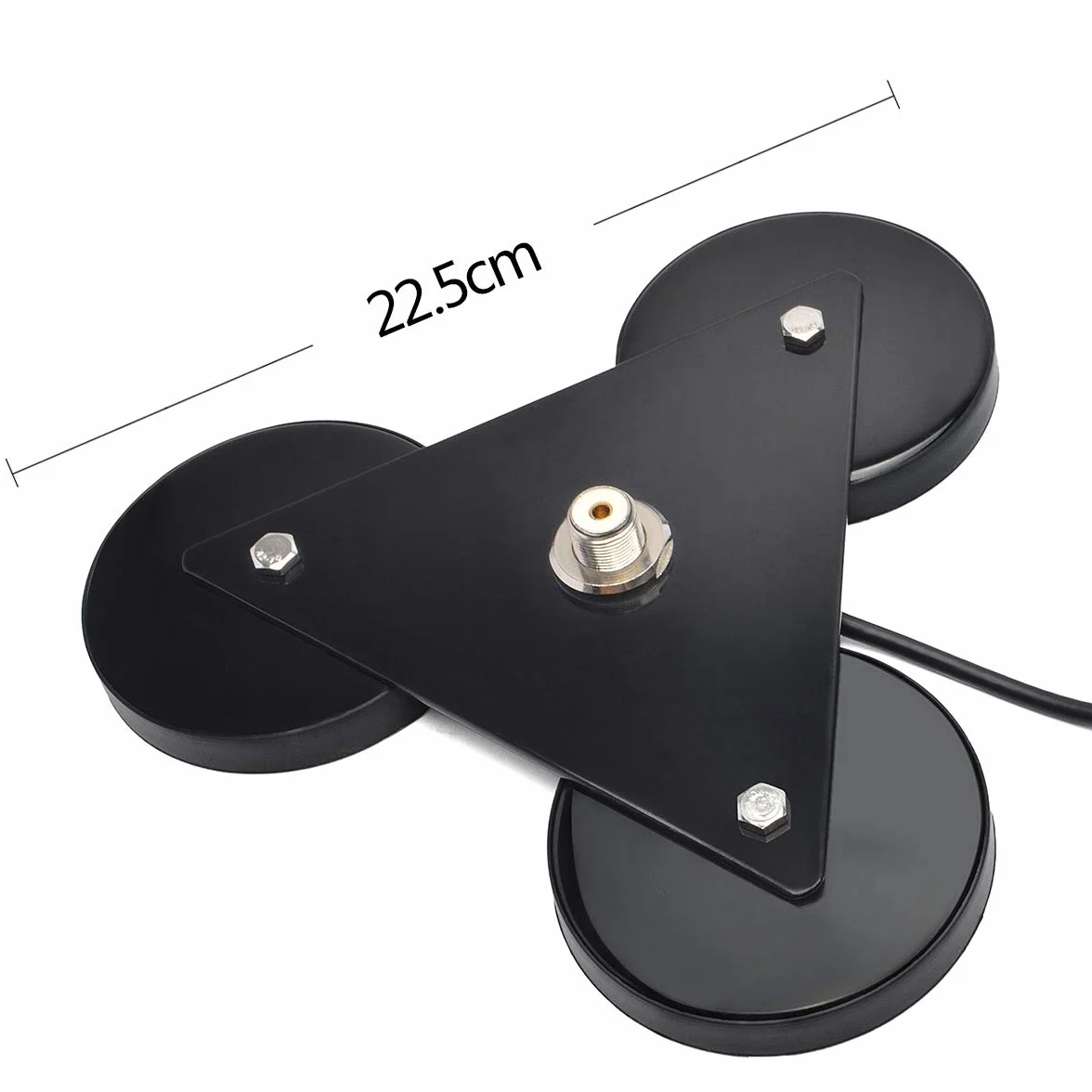 UAYESOK Wytrzymała magnetyczna podstawa montażowa SO239 ciężarówka mobilna antena radiowa W/5 m (5 m) PL-259 RG58 kabel koncentryczny do przenośnego nadajnika-odbiornika FM HF/VHF/UHF CB