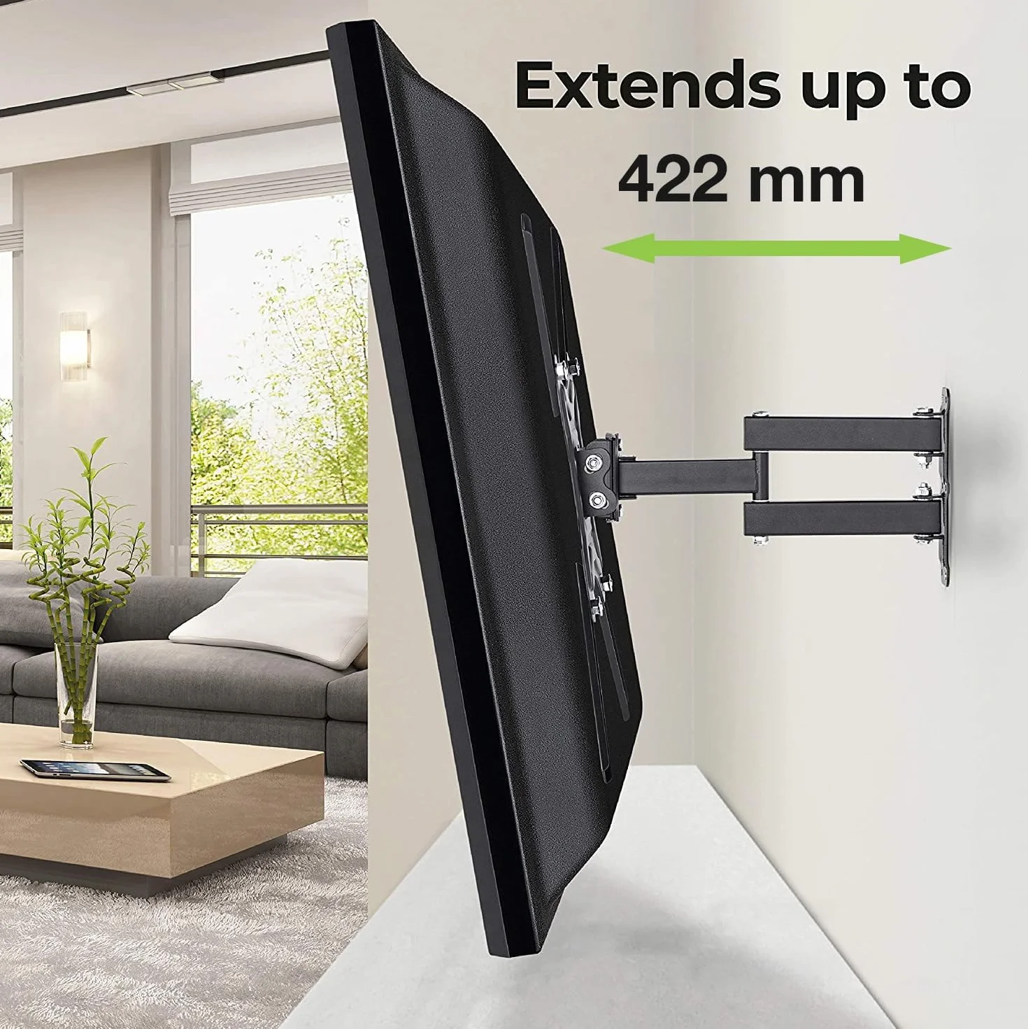 Techly ICA-PLB 136E uchwyt ścienny z płaskim ekranem (30 kg, 81,3 cm (32 cale), 139,7 cm (55 cali), 100 x 100 mm, 400 x 400 mm, czarny)