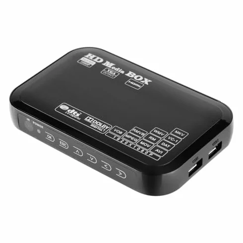 Full HD Mini, 110 240 V 1080 P Odtwarzacz Multimedialny Mediaplayer Hdmi Obsługa Usb MMC RMVB MP3 AVI MKV (ue)