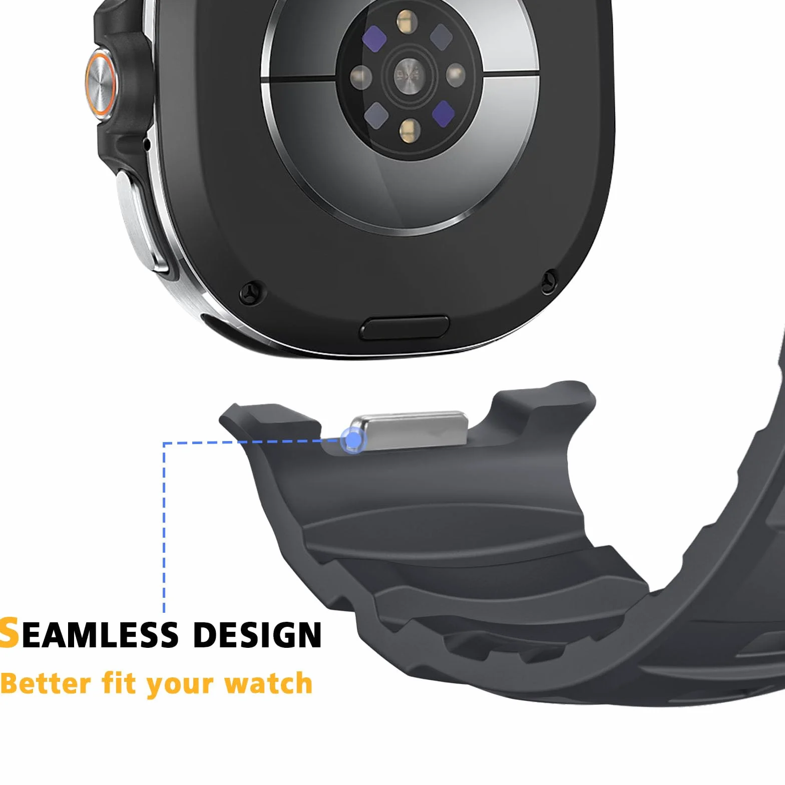 HITZEE Paski sportowe kompatybilne z zegarkiem Samsung Galaxy Watch dla mężczyzn, wodoodporny silikonowy pasek sportowy kompatybilny z Galaxy Watch