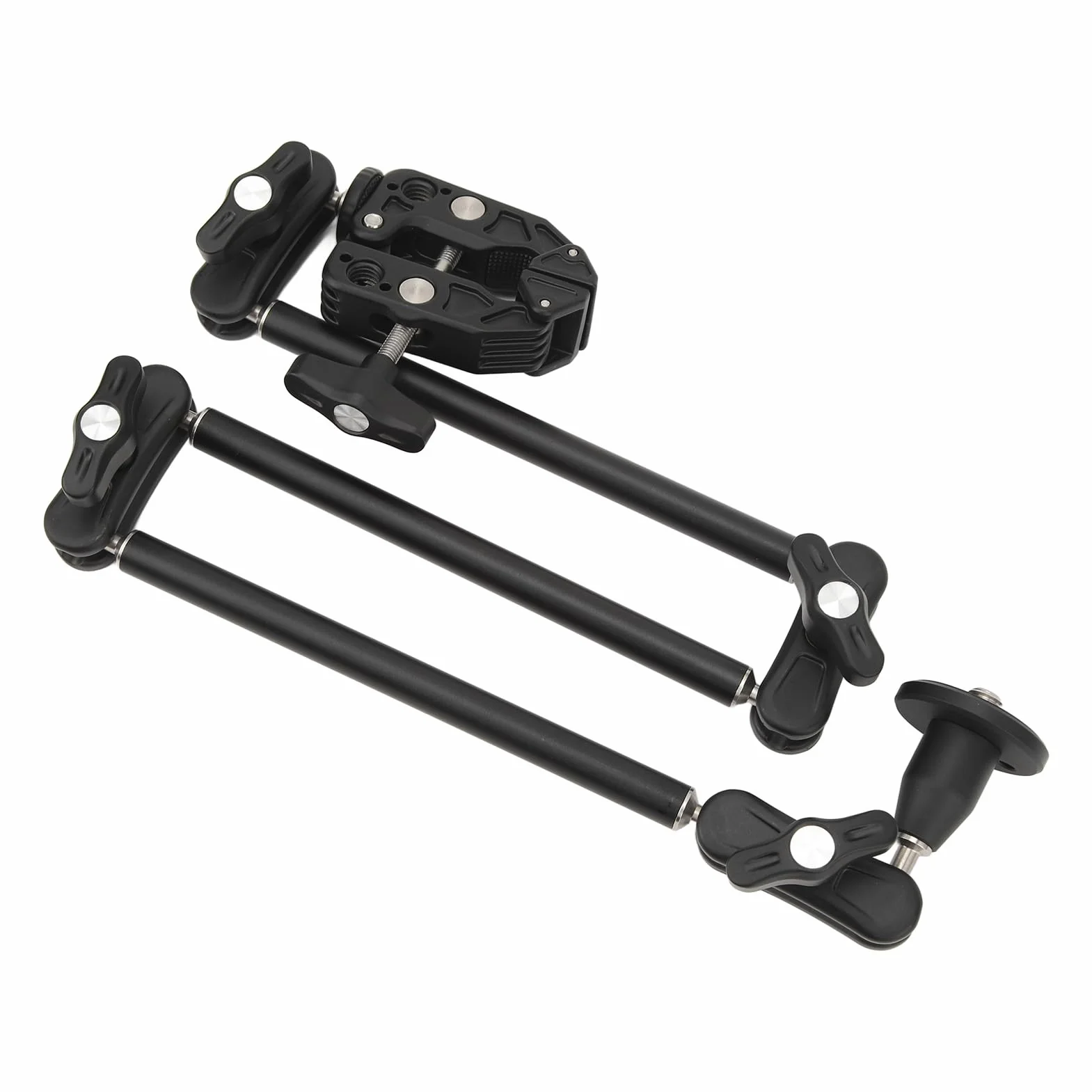 Cryfokt Ramię Przegubowe, Regulowane ramię Tarcia z Super Zaciskiem Podwójne Gwinty 1/4 i 3/8 Antypoślizgowe Podkładki Gumowe do Aparatu DSLR Rig Światła LED Monitor LCD Kamera Akcji