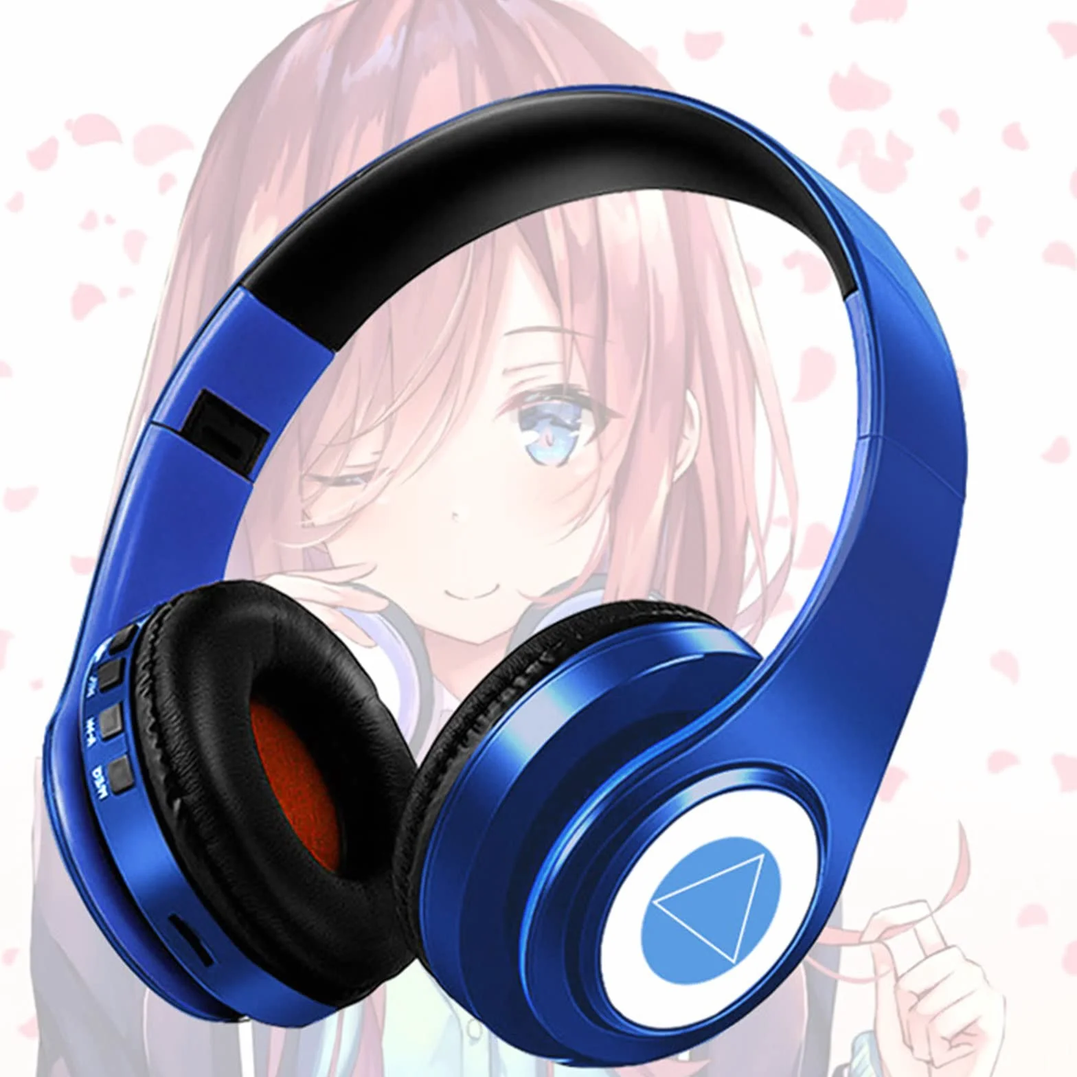 Zhongkaihua The Quintessential Quintuplets bezprzewodowe słuchawki nauszne składane bezprzewodowe zestawy słuchawkowe wbudowany mikrofon słuchawki bluetooth