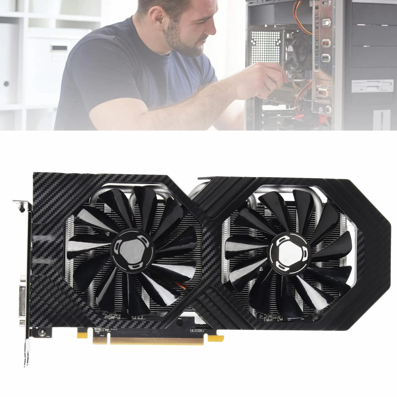 Karta Graficzna do Gier RX590, 8GB GDDR5 256bit Karta Graficzna do Komputera Stacjonarnego, Karta Graficzna do Szybkiego Rozpraszania Ciepła na Komputer Stacjonarny