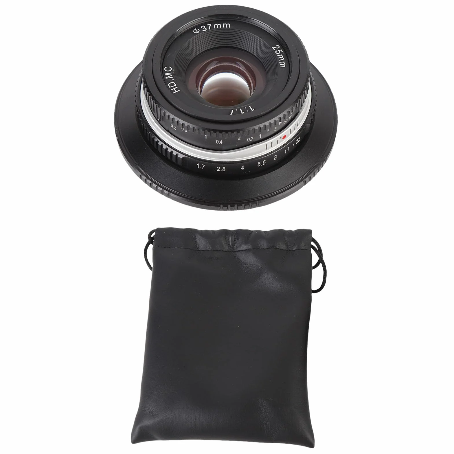 Fabater Obiektyw Stałoogniskowy 25 Mm F1,7 z ręczną regulacją Ostrości, Stały Obiektyw APS C o Dużej Przysłonie do R7 R10 R50 R100 RP R5 R6, Obiektyw Stałoogniskowy z dużą aperturą i (BLACK)