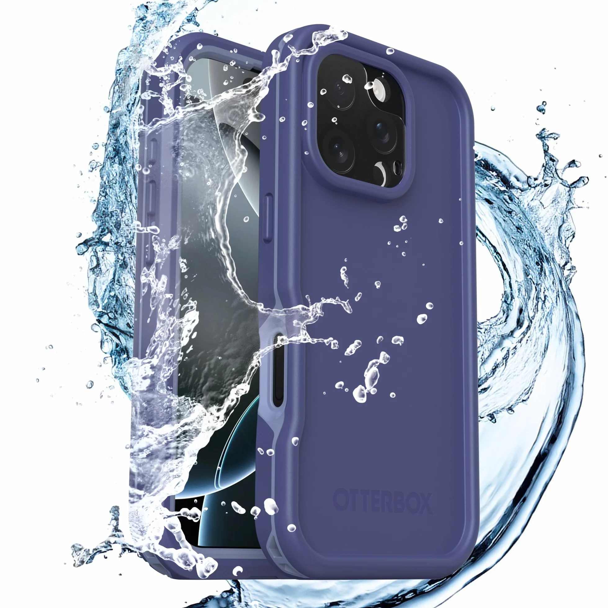 OtterBox FRĒ MagSafe Etui do iPhone 16 Pro, Fioletowe | Wodoodporne (IP68), etui z wbudowanym zabezpieczeniem ekranu, przetestowane 5 razy zgodnie ze standardami wojskowymi