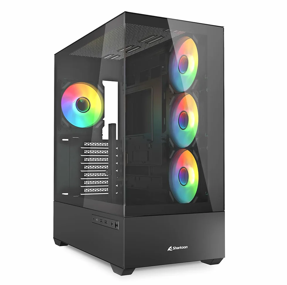 Sharkoon AK6 obudowa RGB PC, ATX, czarna