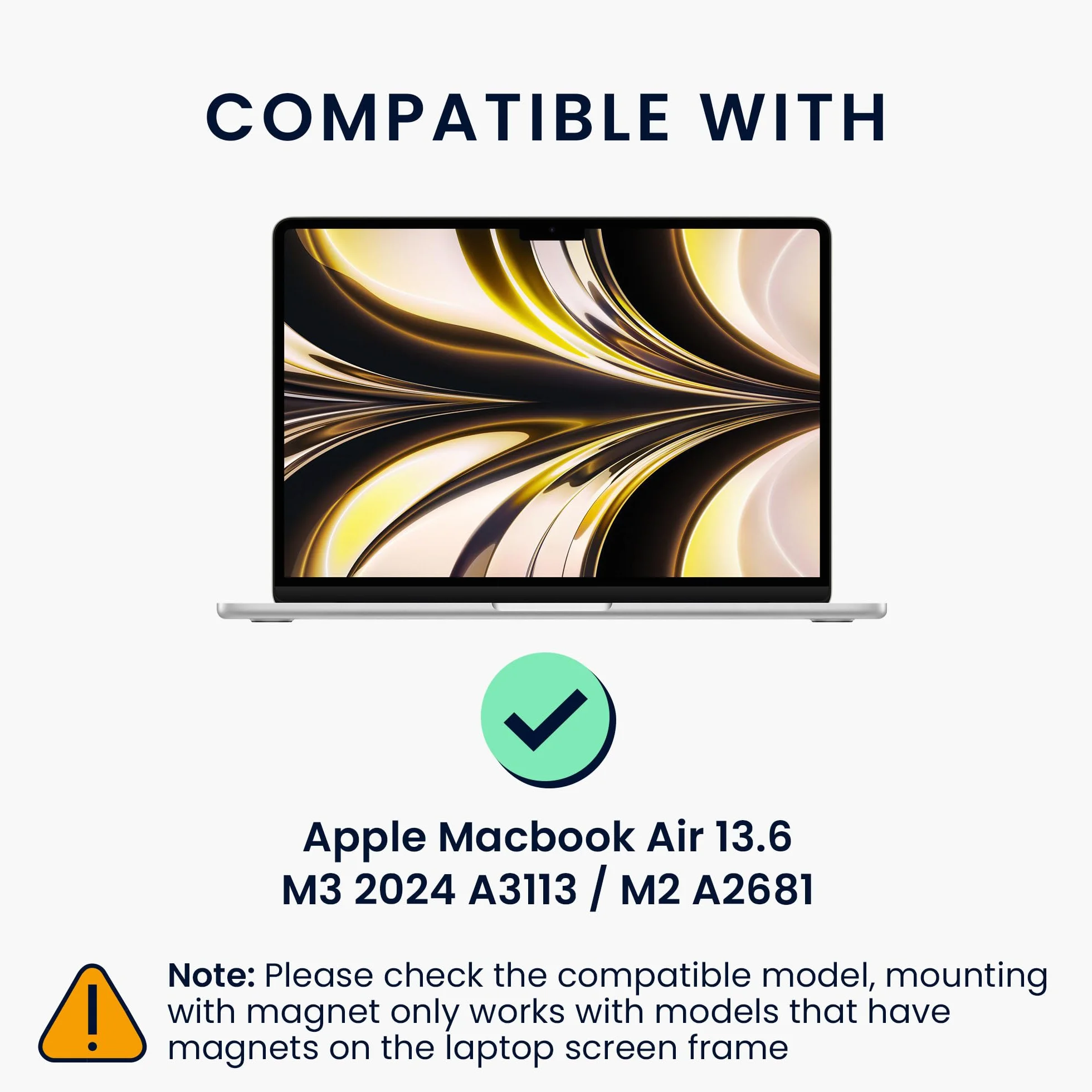 kwmobile Filtr prywatyzujący do Apple Macbook Air 13.6 M3 2024 A3113 / M2 A2681 folia prywatyzująca - ekran laptopa - ochrona laptopa