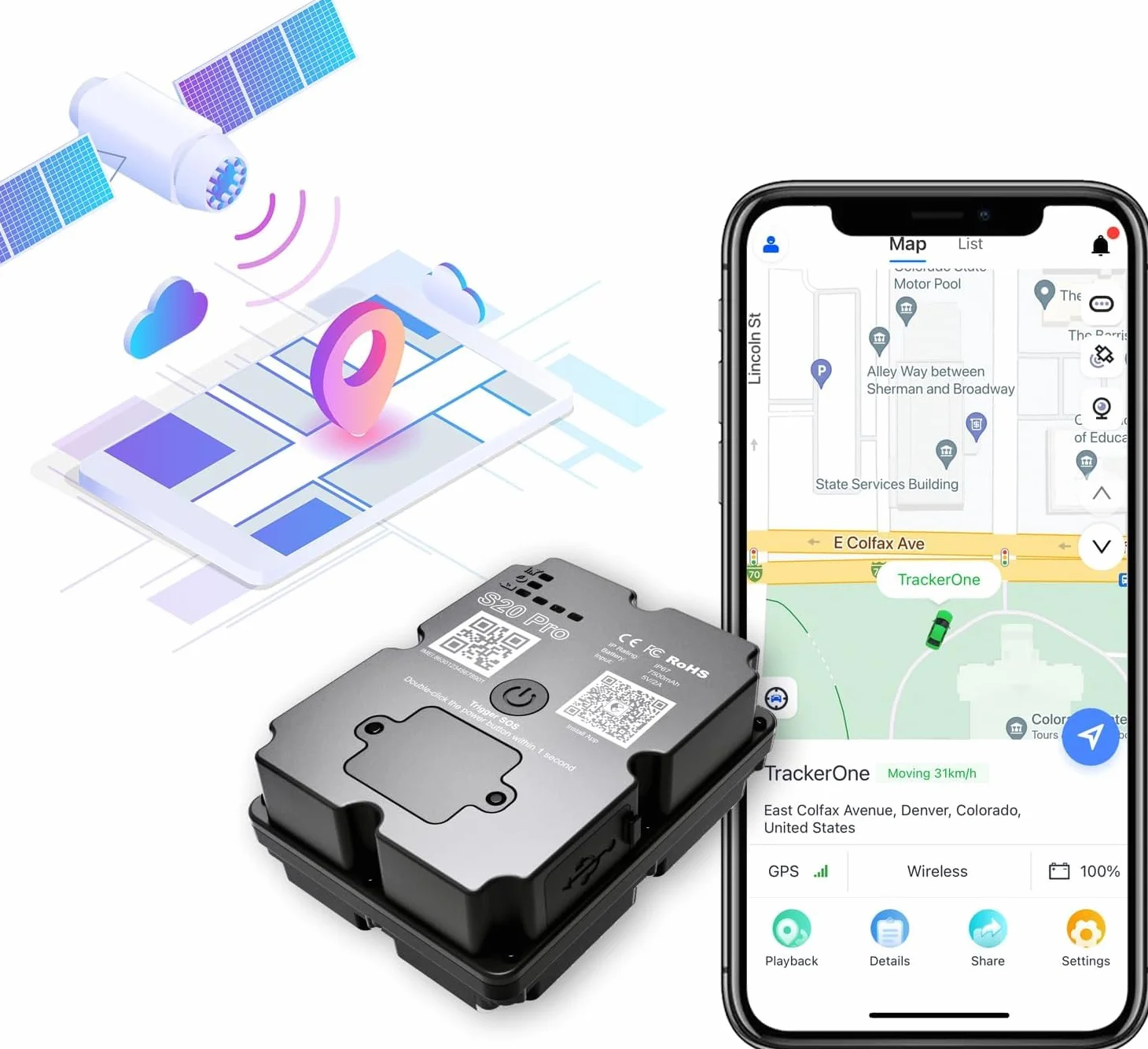 Tracker GPS do pojazdów, 100% wodoszczelny, magnetyczny, 4G LTE, długi czas pracy akumulatora 2-7 miesięcy, nieograniczony dystans, wymagana subskrypcja, wiele ostrzeżeń, ukryty tracker