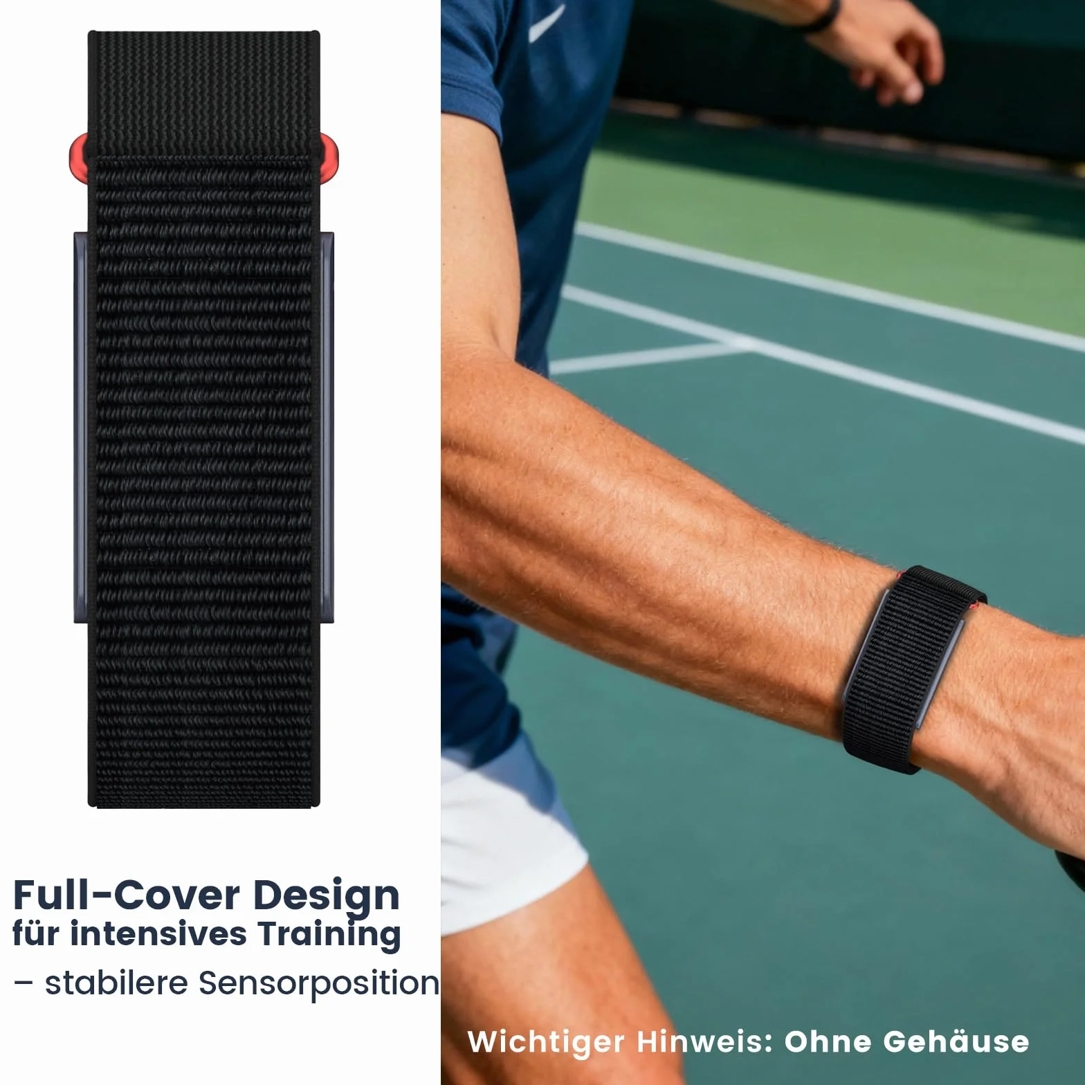 SimpleThings Bransoletka do Amazfit Helio Strap – elastyczny pasek nylonowy, regulowana, sportowa opaska do zegarka, kompatybilna z Zepp Amazfit Helio Strap Fitness Tracker