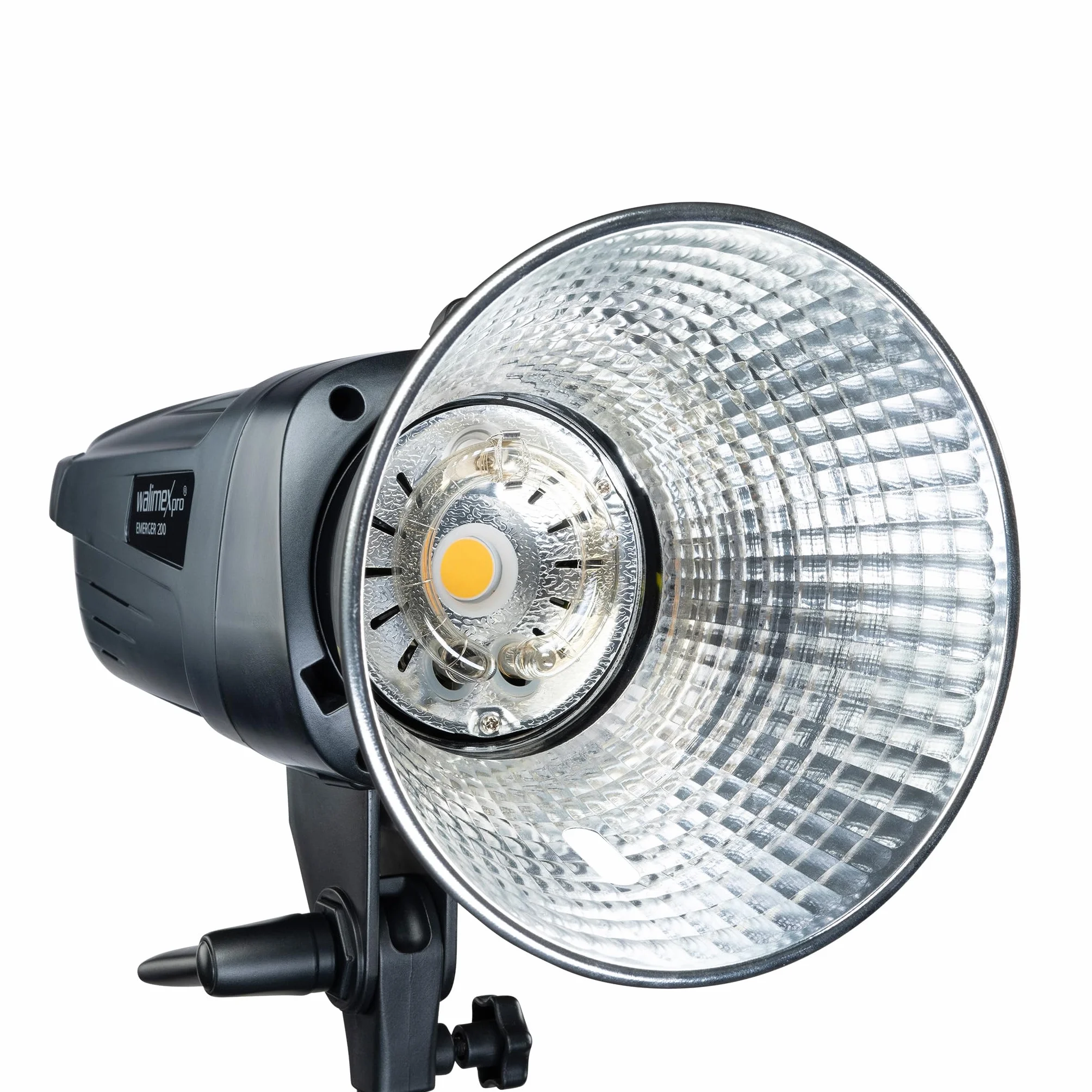 Walimex pro Emerger 200 studyjna lampa błyskowa – wydajna lampa błyskowa studyjna z odbiornikiem 2,4 GHz, 200 W, krótki czas ładowania, światło LED do regulacji, 16 kanałów i 4 grupy, kompaktowa i