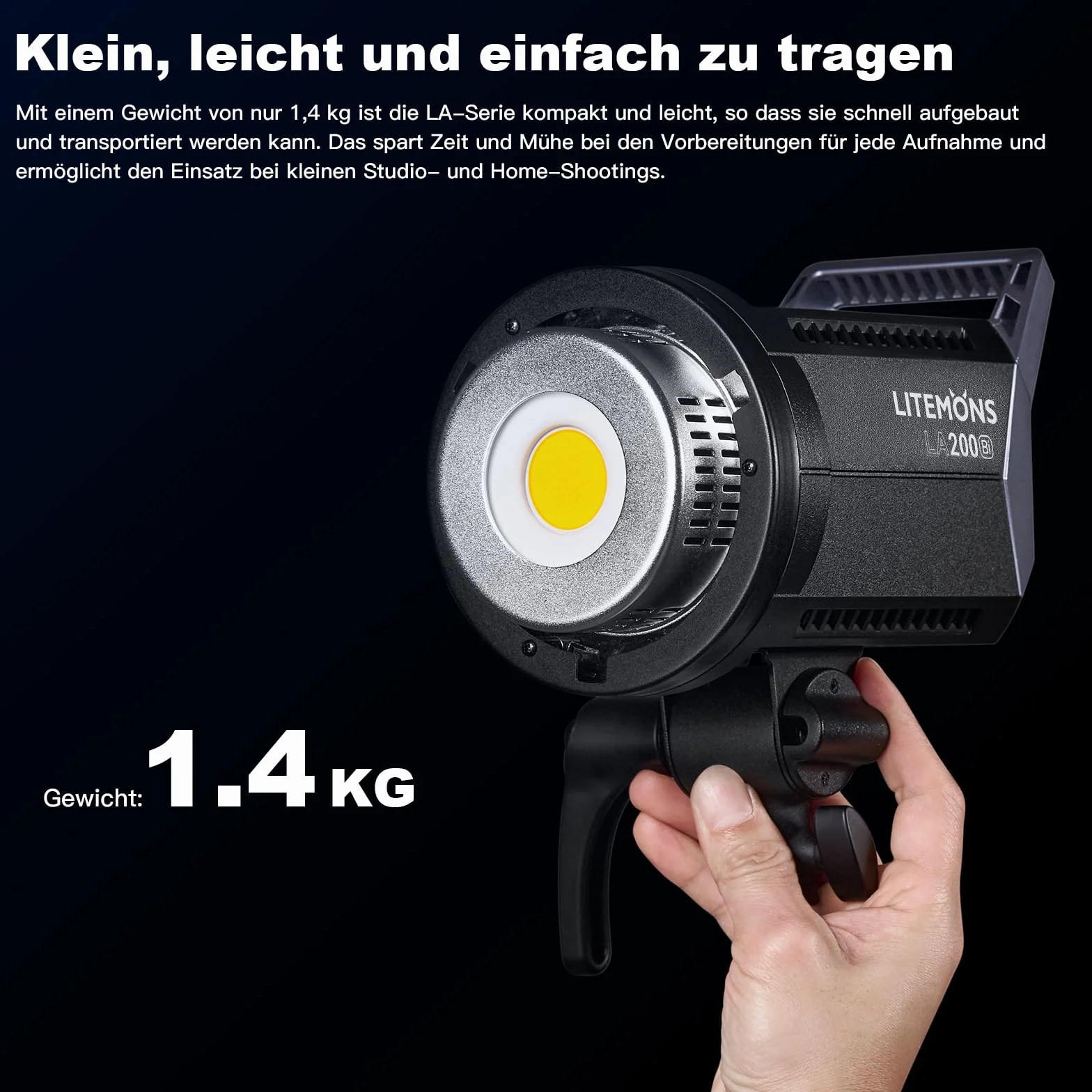 Godox Litemons LA200Bi 230w światło dzienne wideo, dwukolorowe studyjne światło ciągłe 5600K, CRI 96+ TLCI 97+, 101000lux z 8 efektami FX Mocowanie Bowens i sterowanie APP do transmisji na żywo, wideo