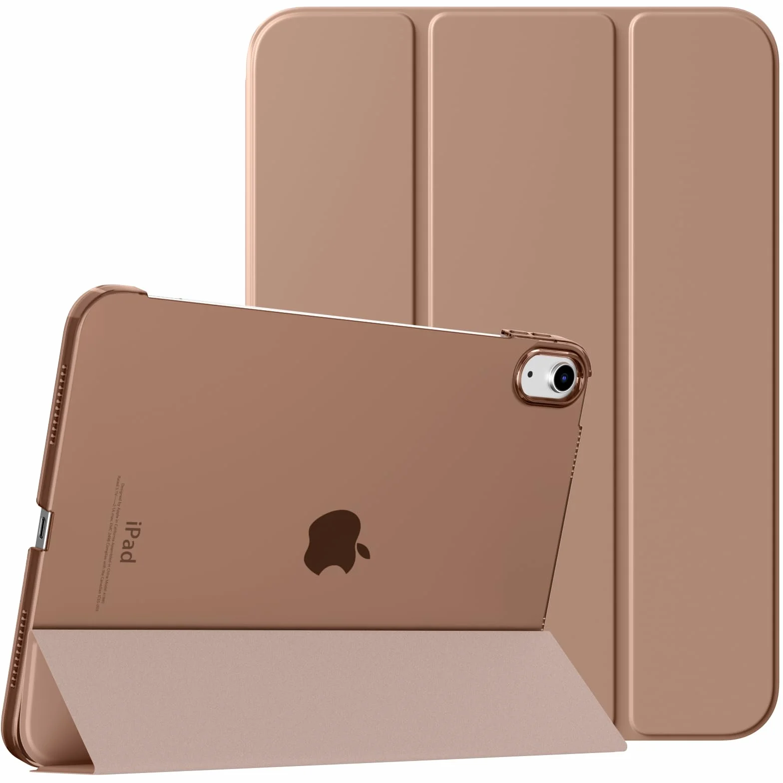 TiMOVO Etui na iPada 11″/10,9″, smukła obudowa z twardym, półprzezroczystym tyłem, obsługa Touch ID, automatyczne budzenie/uśpienie, kawa z mlekiem (Milky Coffee)