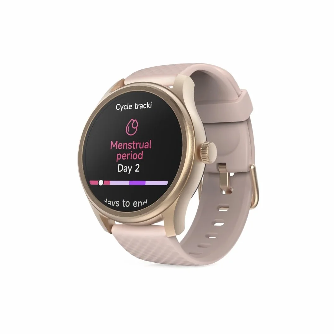Smartwatch 5010", monitorowanie snu, okrągły, wodoszczelny, 1,38", różowy