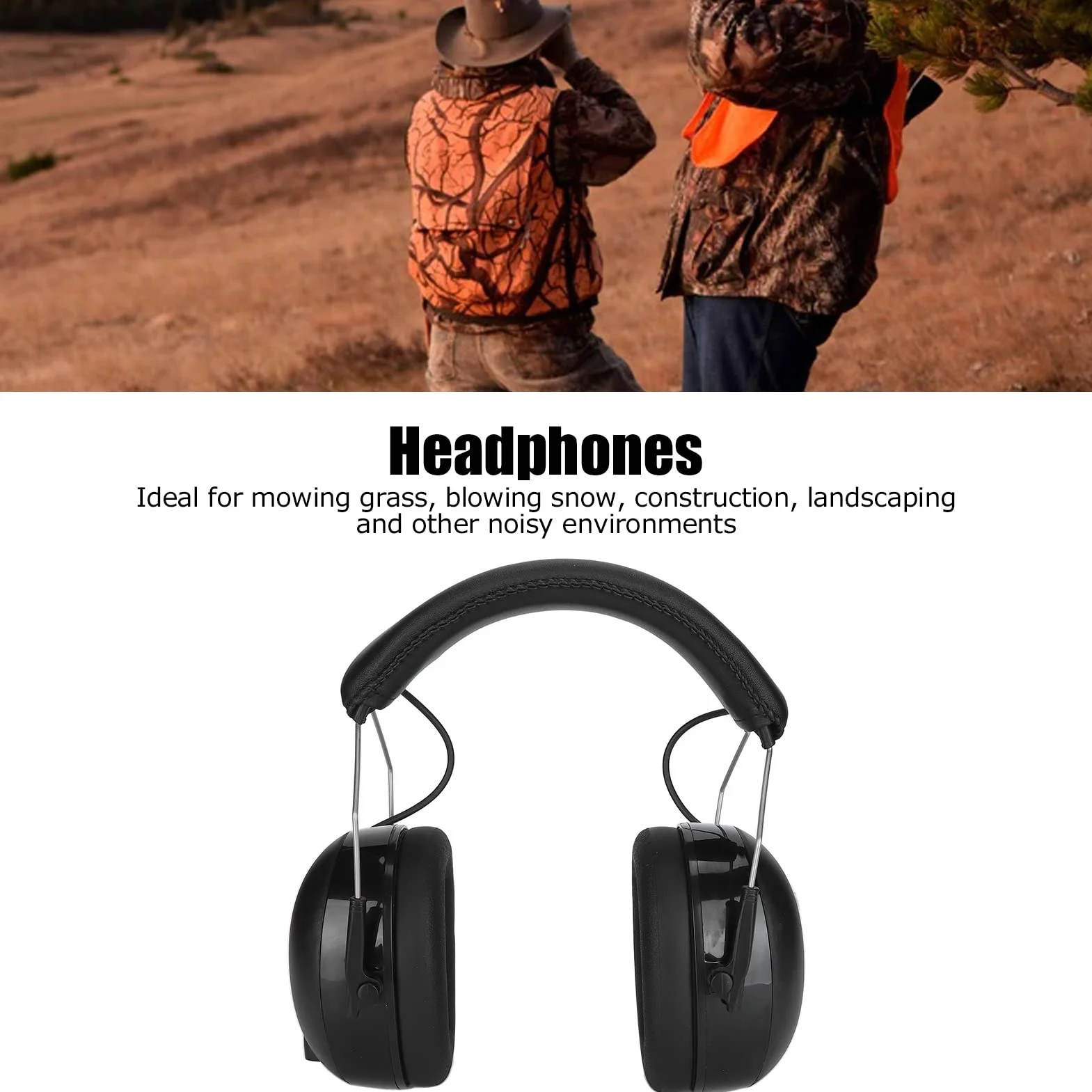 Zestaw Słuchawkowy do Ochrony Słuchu, Słuchawki z Redukcją Szumów, Zestawy Słuchawkowe Bluetooth, Stereofoniczny Zestaw Słuchawkowy do Gier z Mikrofonem i 3,5 Mm Kablem AUX do Komputera PC