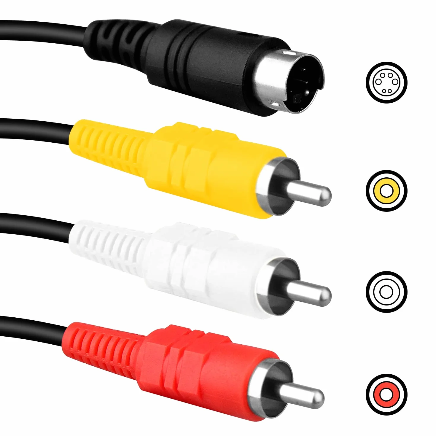 OSTENT AV Composite S-Video RCA Video HD TV kabel kompatybilny z Nintendo 64 N64 SNES SFC NGC