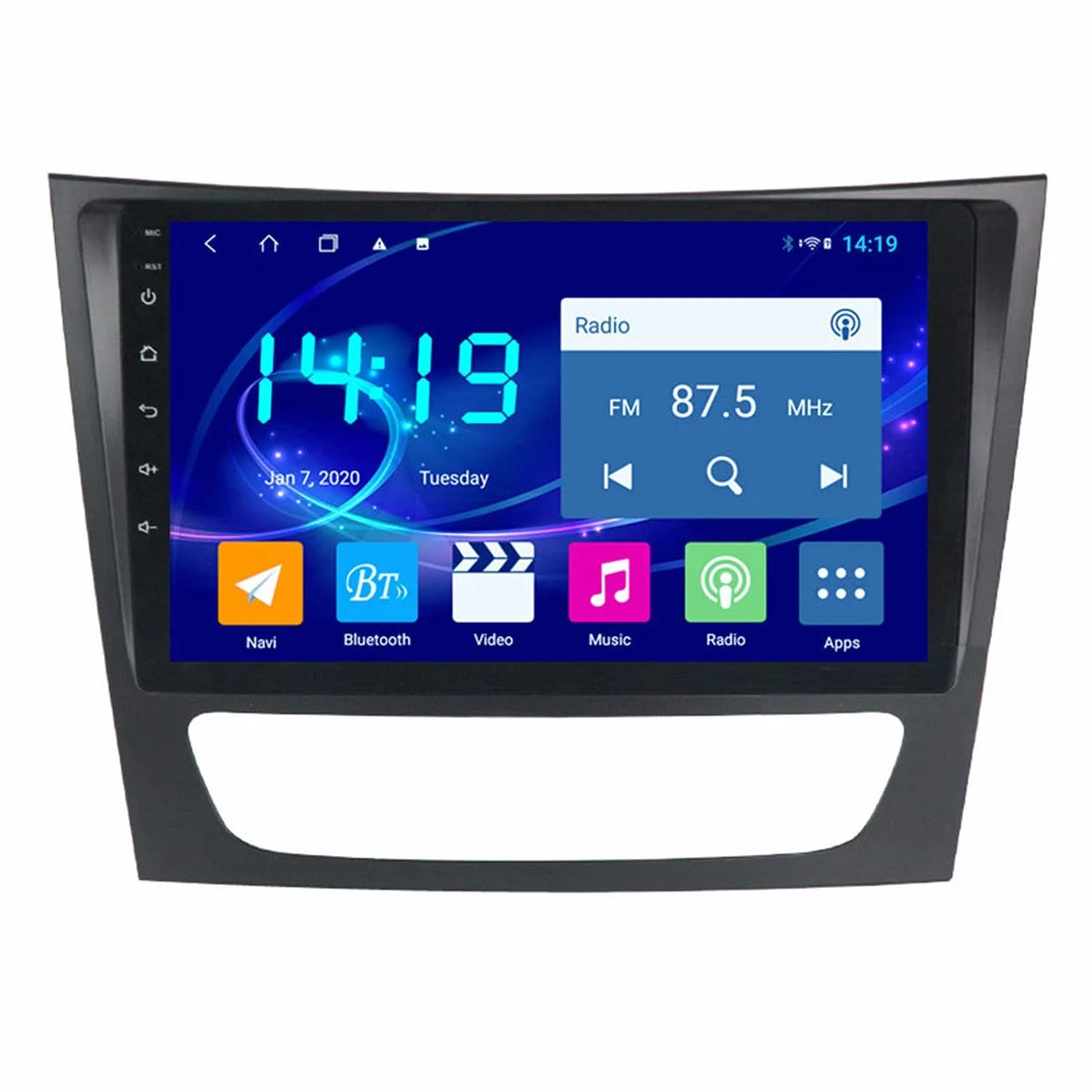System nawigacji samochodowej GPS, 4 + 64G Nawigator satelitarnych pojazdów GPS z bezpłatną aktualizacją map, Sopport 3G / 4G WiFi, może korzystać z karty SIM, dla Benz E W211 2005-2010