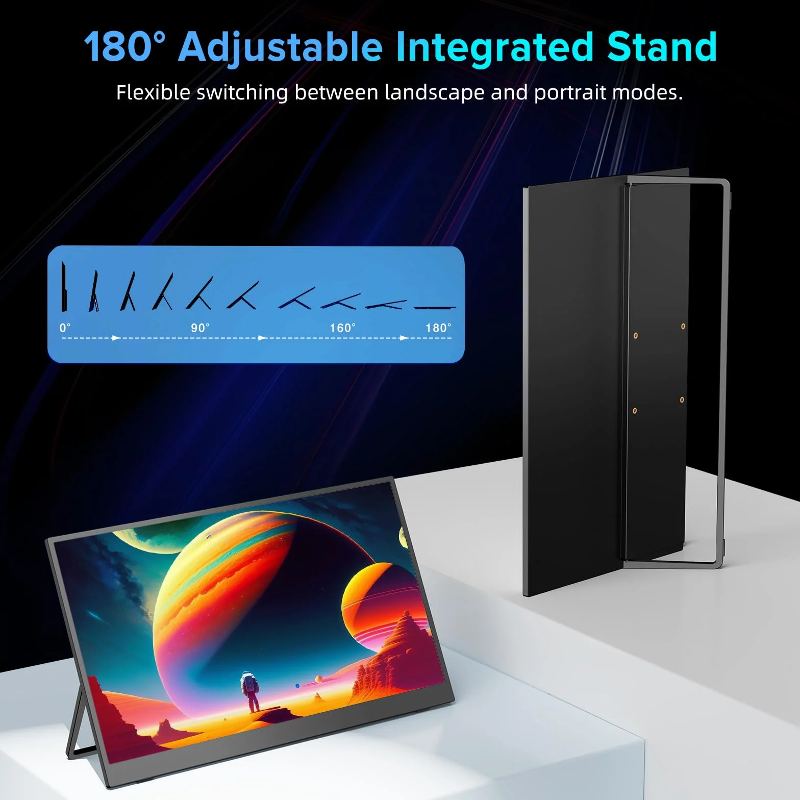 UPERFECT Przenośny Monitor Gamingowy 17,3 cala 144 Hz | Ekranem IPS FHD, Złączami Mini HDMI i USB-C; Kompatybilny z PC/Smartfonem/Laptopem/PS4/5/Switch/Xbox oraz standardem VESA