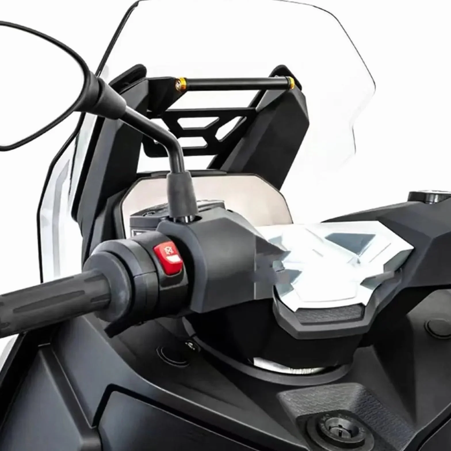 Uchwyt do nawigacji GPS Pasuje do akcesoriów motocyklowych Pasuje do BMW C400GT 2025 Uchwyt nawigacji GPS z aluminium CNC Uchwyt przedłużający kierownicę(22mm)