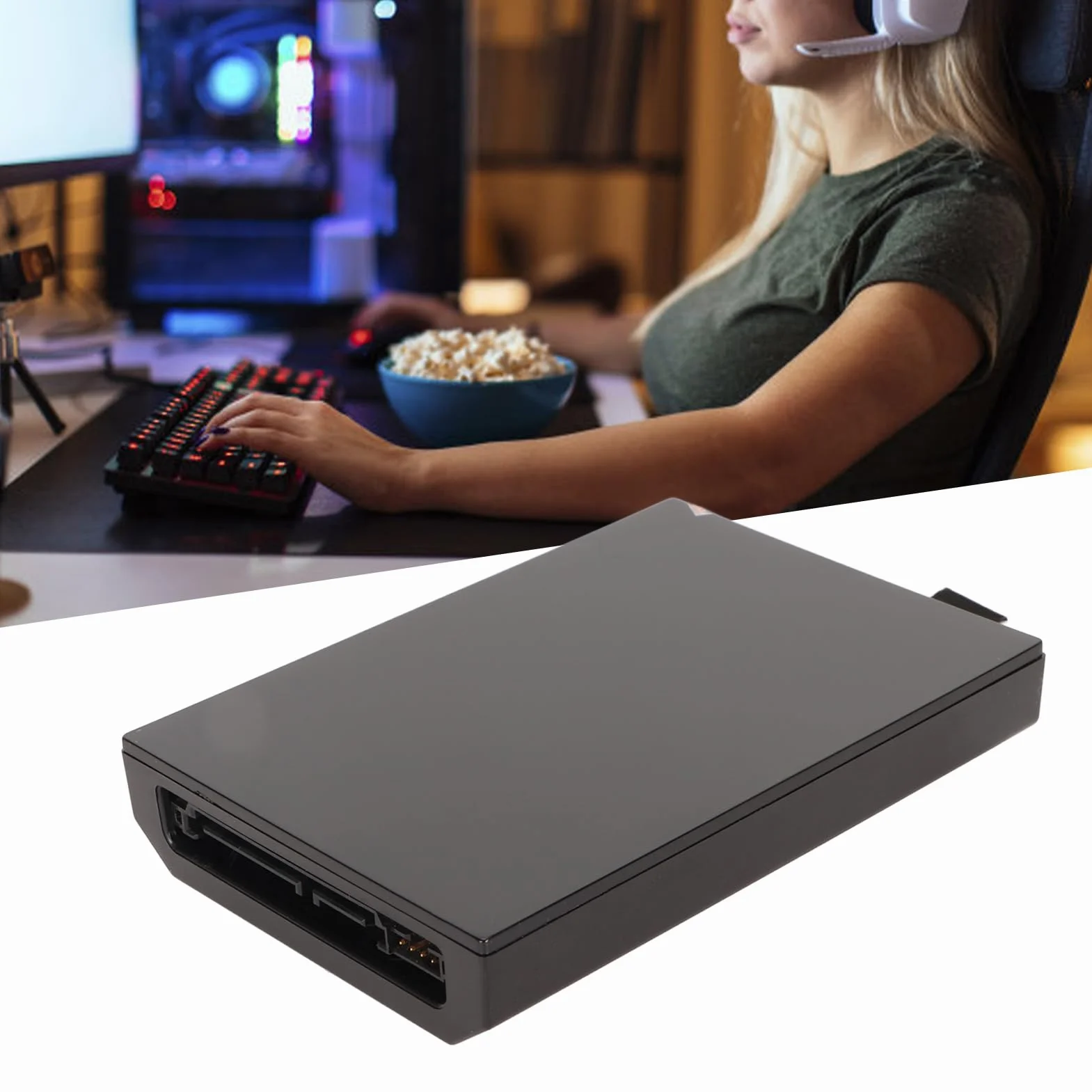 Cocoarm Konsole Gier Wewnętrzny Dysk Twardy, materiał ABS, Ulepszona przestrzeń do Przechowywania dla X 360 Slim, Ultra Fast Performance i Fajna Operacja, Idealne Rozwiązanie do Przechowywania Gier