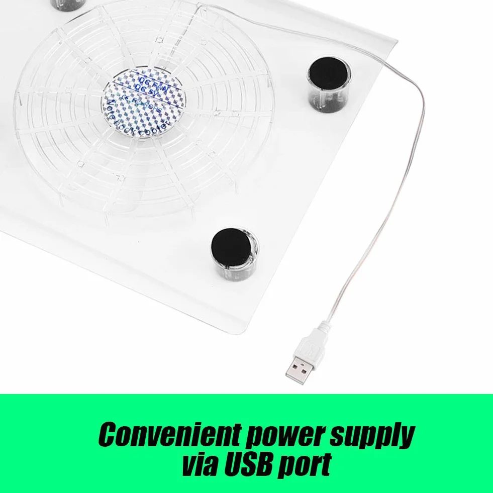 VBESTLIFE Ultra cichy wentylator chłodzący USB z lampkami RGB do /PS3/laptopa/One