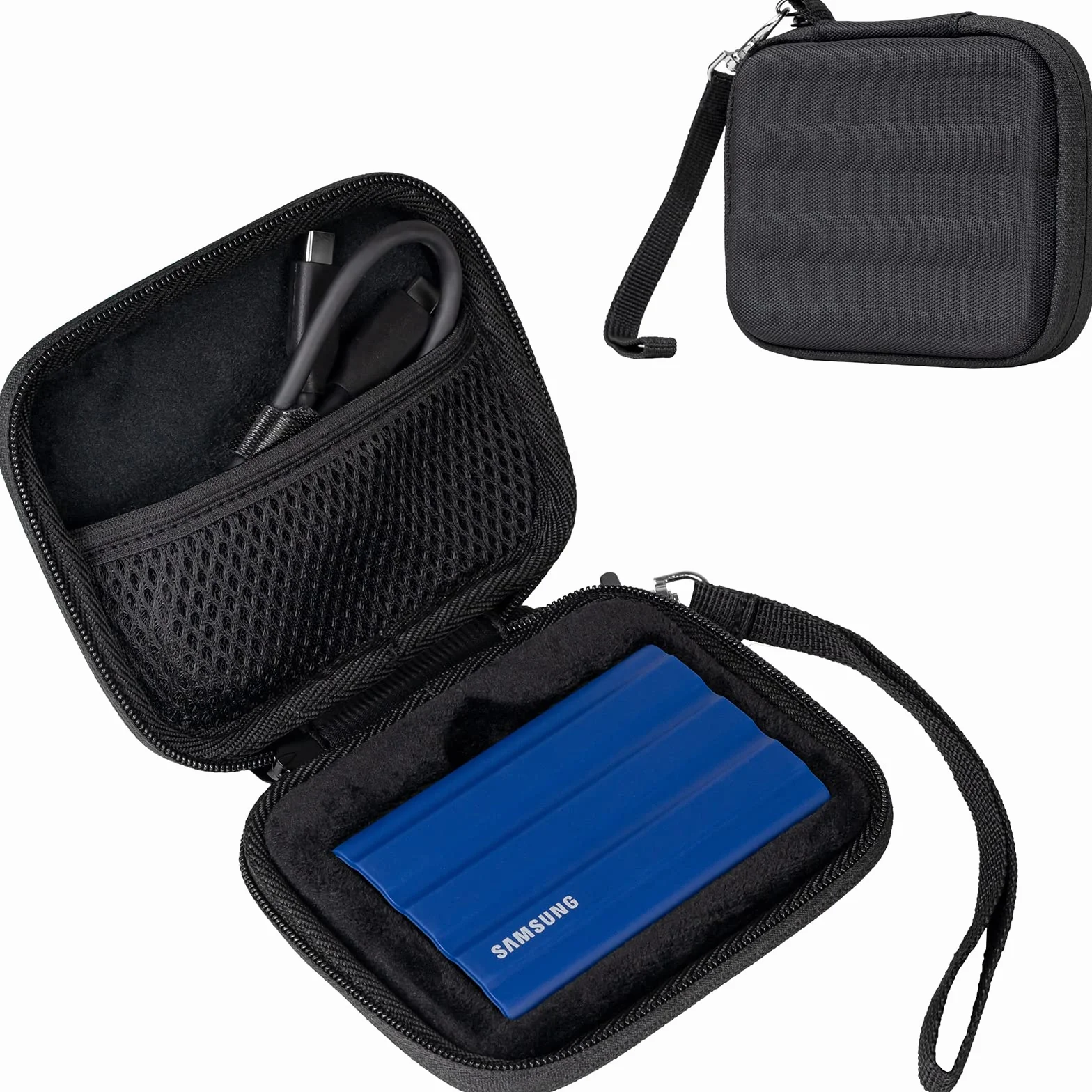 ProCase Etui do Samsung T7 Shield, twardy futerał EVA, odporny na wstrząsy, przenośny dysk SSD USB 3.2 1 TB