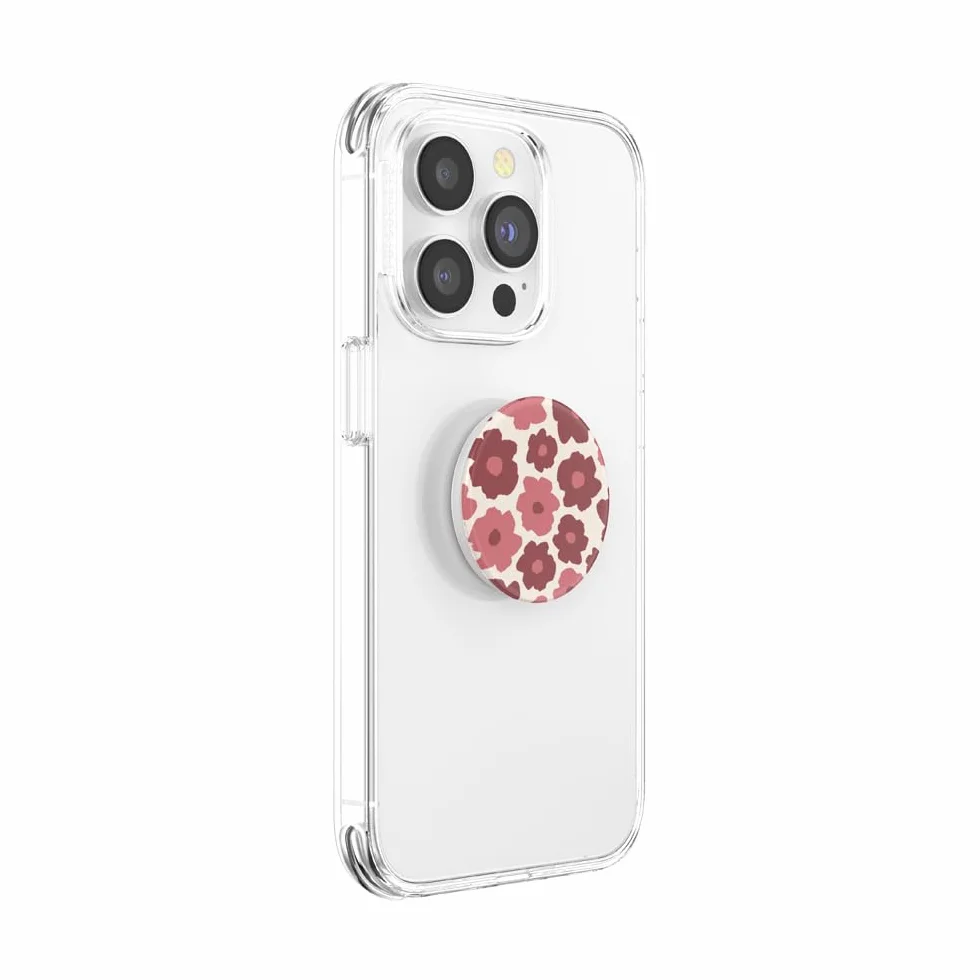 PopSockets: PopGrip - Rozkładany uchwyt i podstawka do telefonów oraz tabletów z wymiennymi krążkami PopTops - Mauve Floral