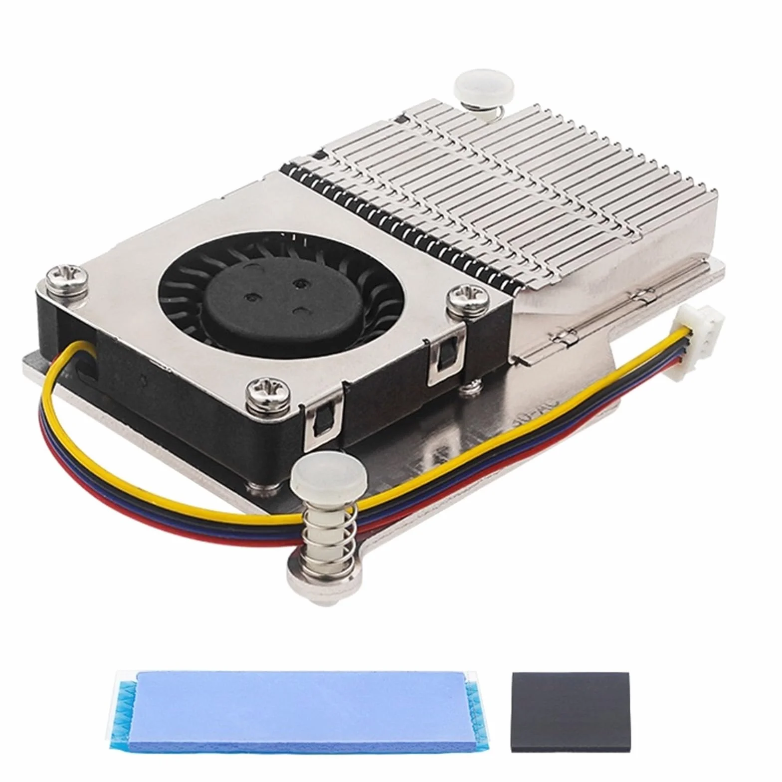30mm Active Cooler for 5 pasywne chłodzenie wentylatorów PWM Aluminiowy grzejnik żeber chłodnicy 1 sztuk (srebrny)