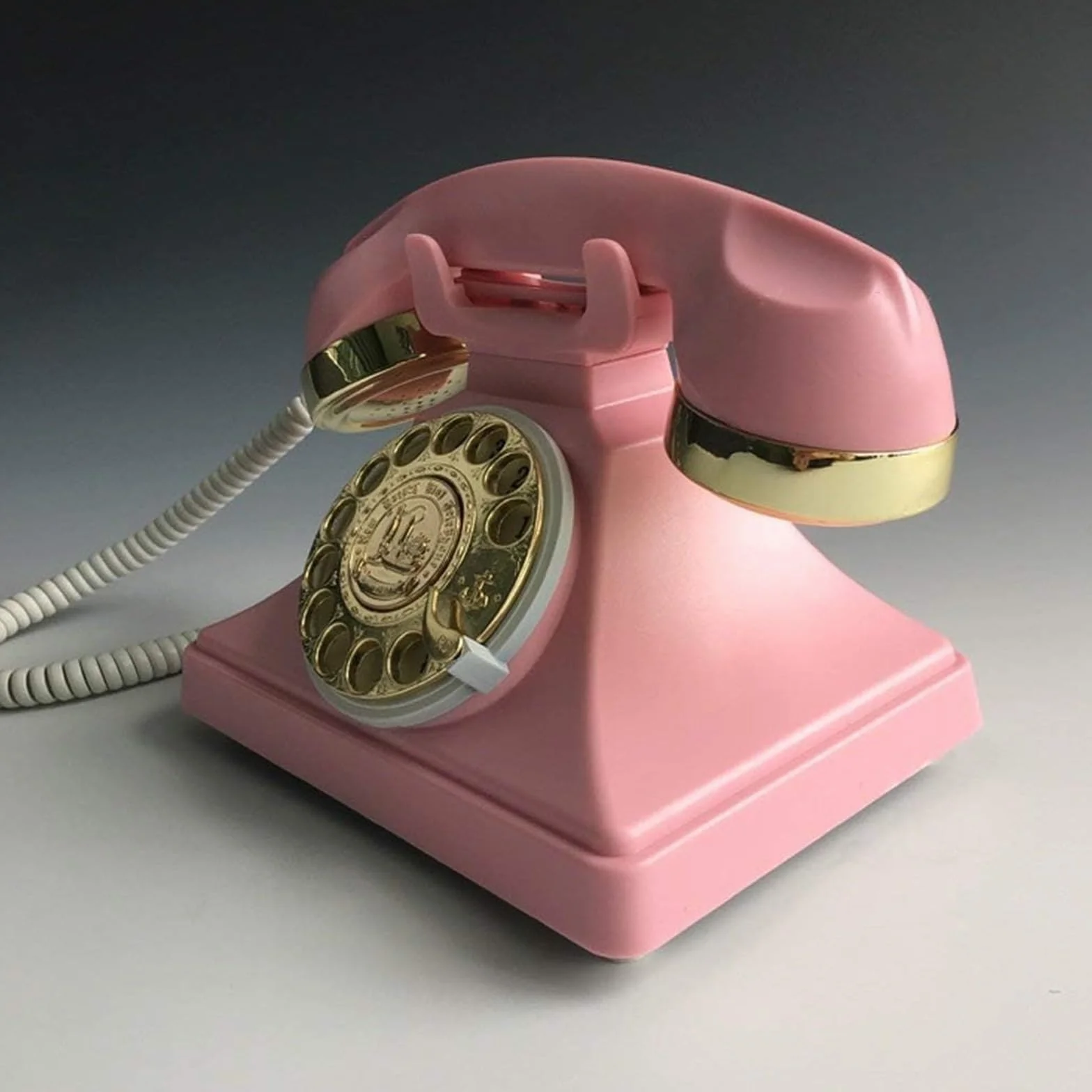 Telefon Antyczny telefon z tarczą obrotową Kreatywna moda Biuro Karta domowa Przewodowy bezprzewodowy telefon stacjonarny w stylu retro Vintage