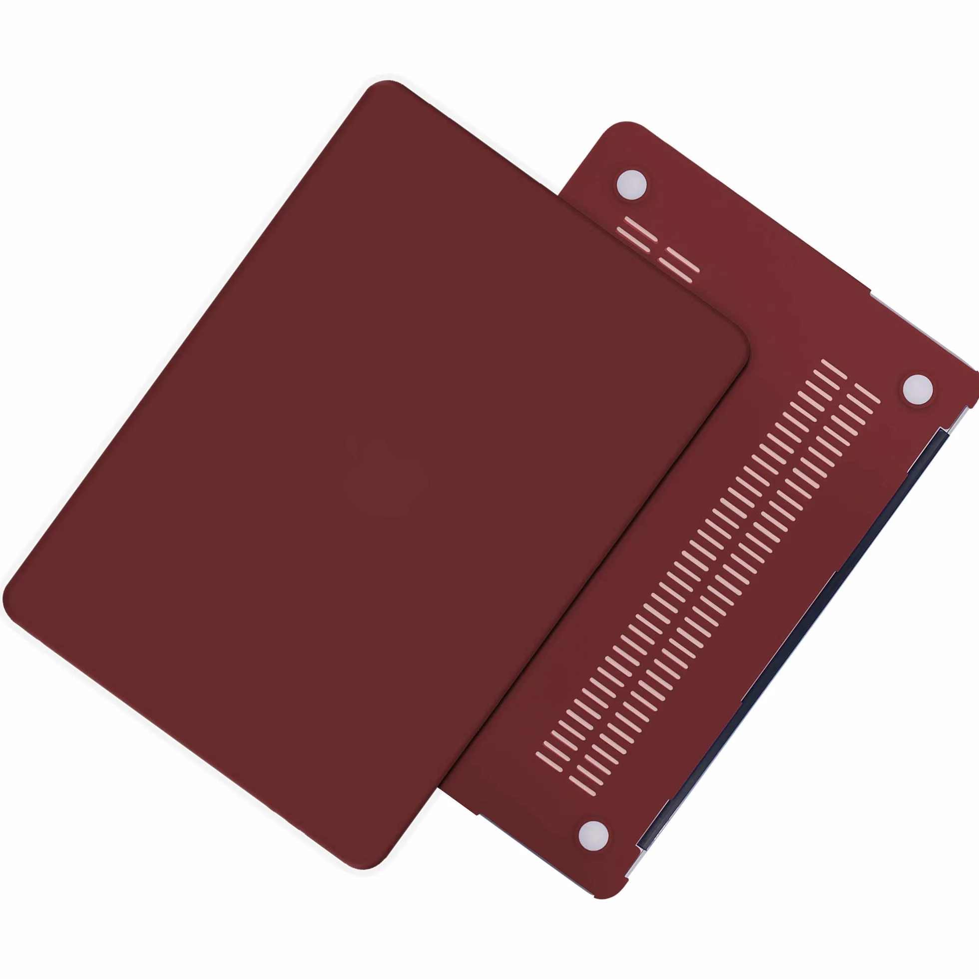 TECOOL Etui kompatybilne ze starym MacBook Air 13 cali 2010-2017 (A1466 1369), smukłe plastikowe ochronne z twardą skorupą, bordowy czerwony