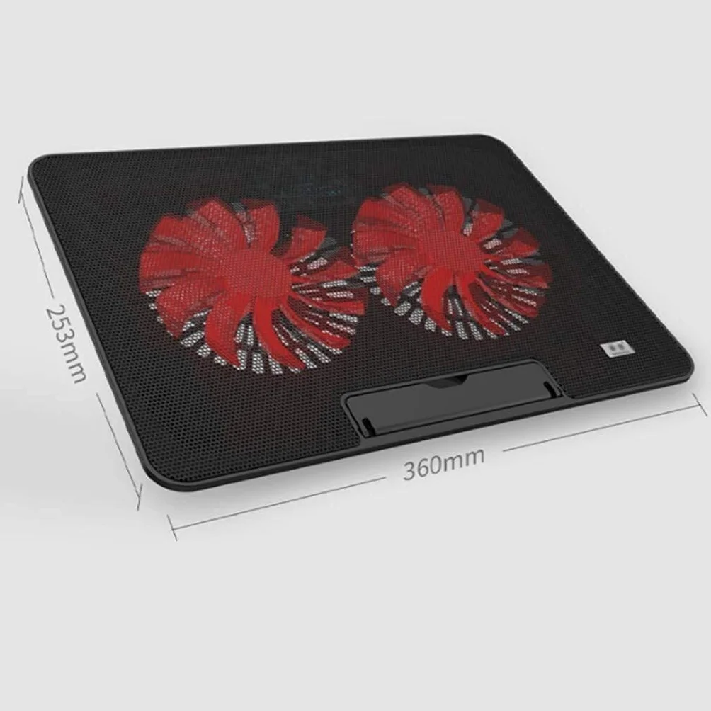 Chłodziarka Laptopa Podkładka Chłodząca Do Laptopa I Notebooka Z 2 Wentylatorami Przy 1400 Obr./min Mata Gaming Chłodzenie USB Stojak