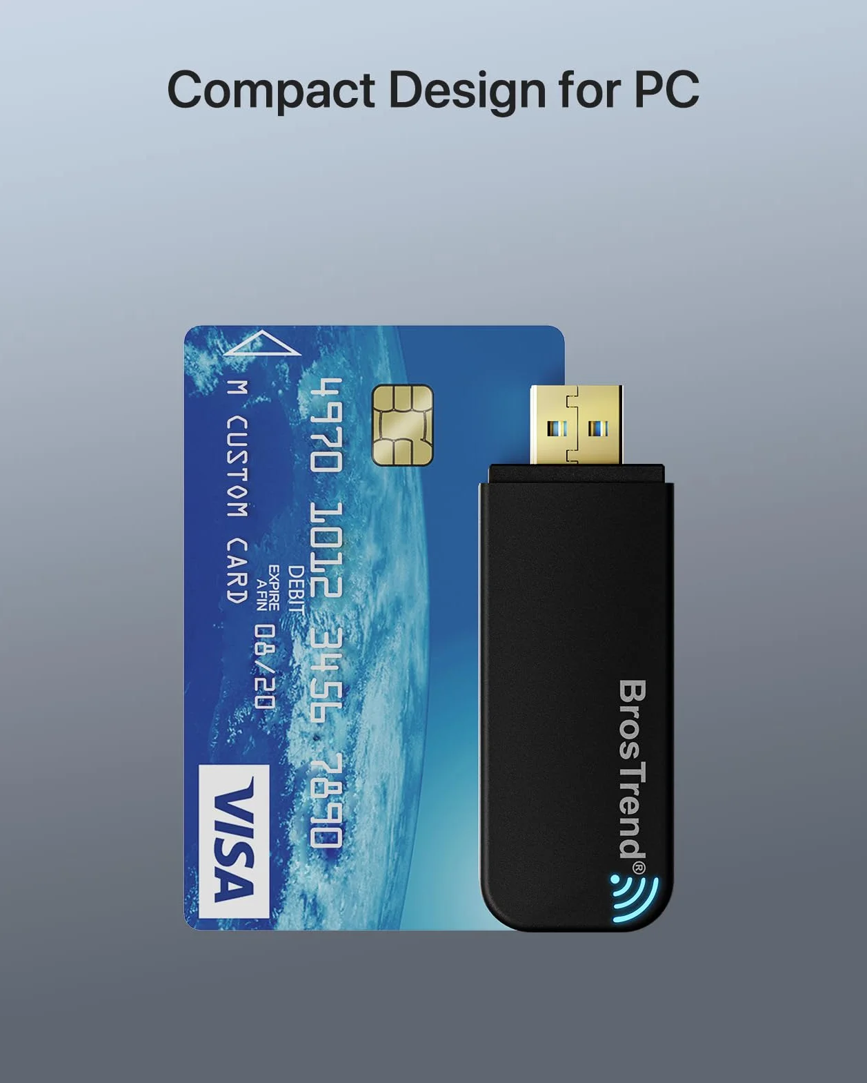 BrosTrend Adapter Linux USB WiFi AC1200 obsługuje Kali, Ubuntu, Mint, MATE | Debian, Kubuntu, LMDE, Zorin, Raspberry Pi 2+, Windows 11, bezprzewodowy dwupasmowy klucz sprzętowy Linux WiFi 5 GHz/867 Mb