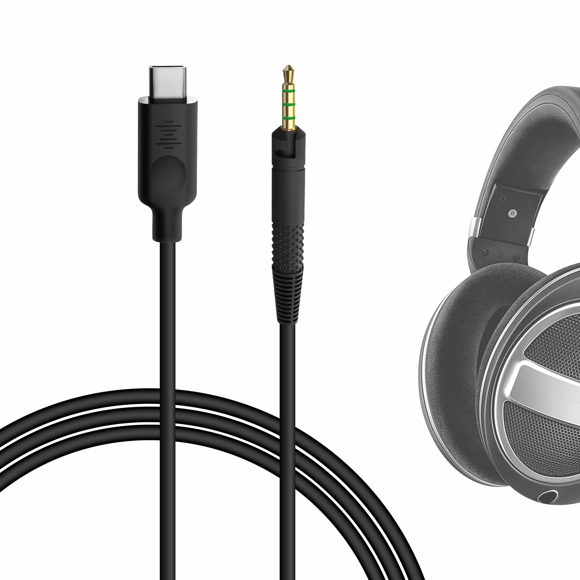 Geekria Kabel Audio USB-C na 2,5 mm Stereo dla Sennheiser HD 620S 599 598 560S 400PRO 579 569 550 505, 1,7 m