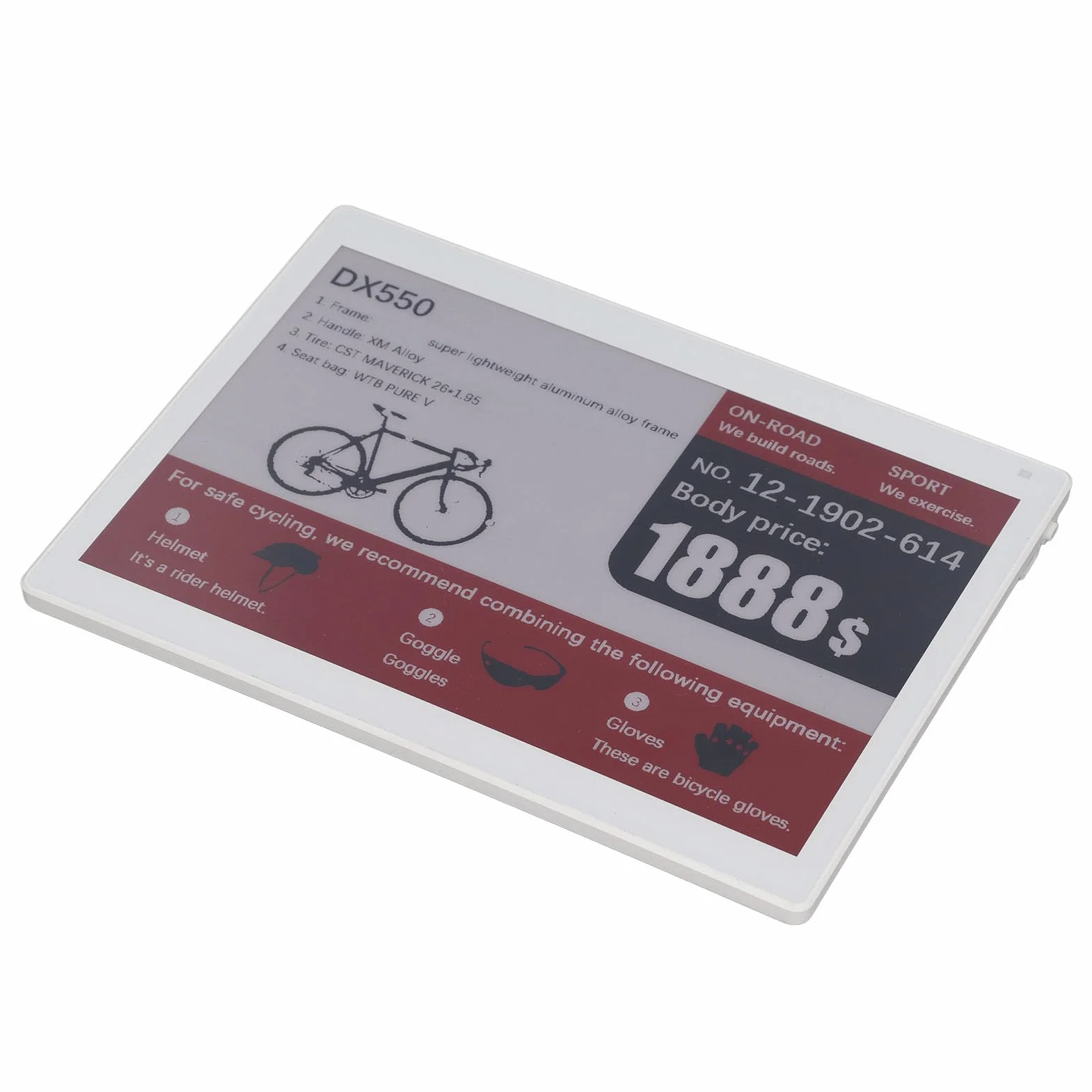 Wyświetlacz E-papier o Przekątnej 10,2 Cala, Edytowalna Cyfrowa Etykieta z ceną, Akumulator 4000 MAh, Ekran E Ink do Wizytówek, Znak Stołu Konferencyjnego, Dekoracja Wnętrz