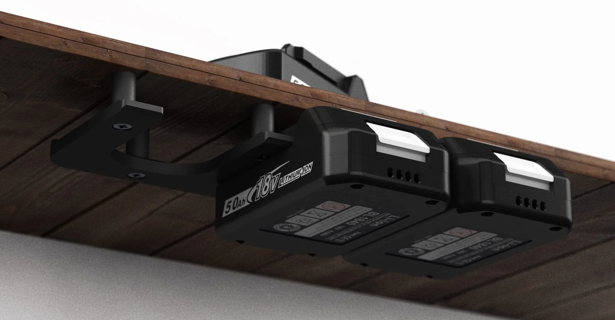 NewGround Designs Uchwyt ścienny na akumulator do Makita 18 V - 14,4 V - uchwyt na akumulator (3 baterie)