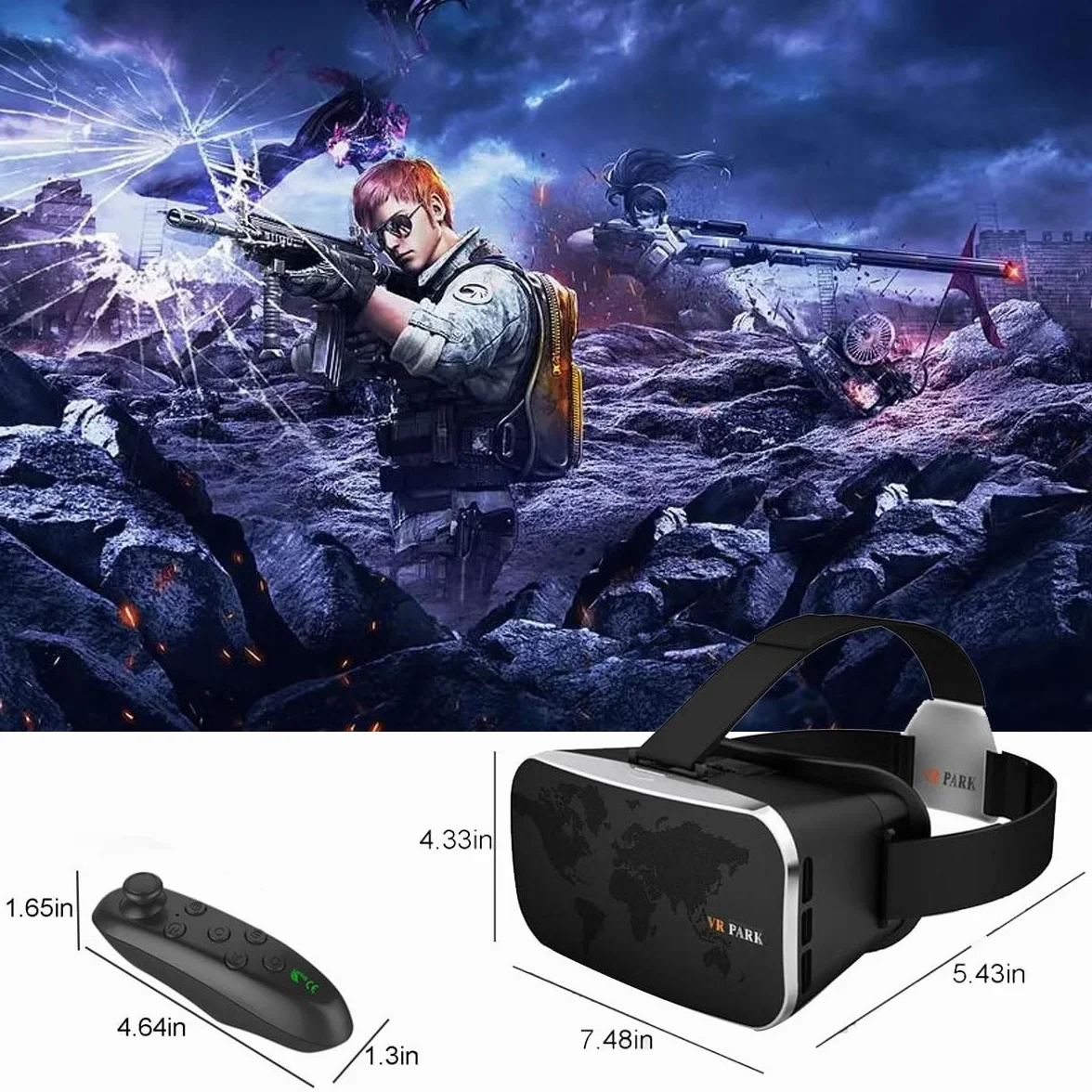 Ulepszone inteligentne okulary VR Wirtualna rzeczywistość HD Niebieskie światło Ochrona oczu Okulary VR, okulary VR dla systemów Android iOS Mogą być używane dla dzieci Przyjaciel rodziny Prezenty świ