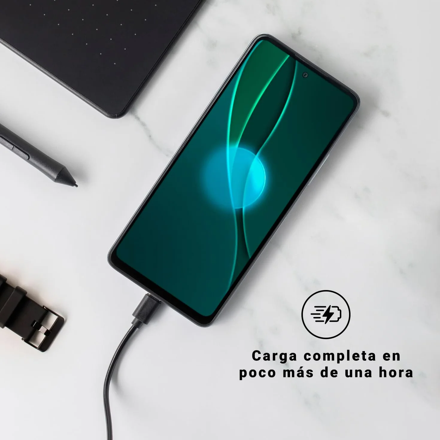 SPC Discovery Pro smartfon 6+128 GB, wyświetlacz 6,8" Full HD+, potrójny aparat IA (50 MP+5 MP+2 MP), NFC, szybkie ładowanie, odblokowanie twarzy i odcisków palców, 4G, OctaCore, 5000 mAh, Android 13