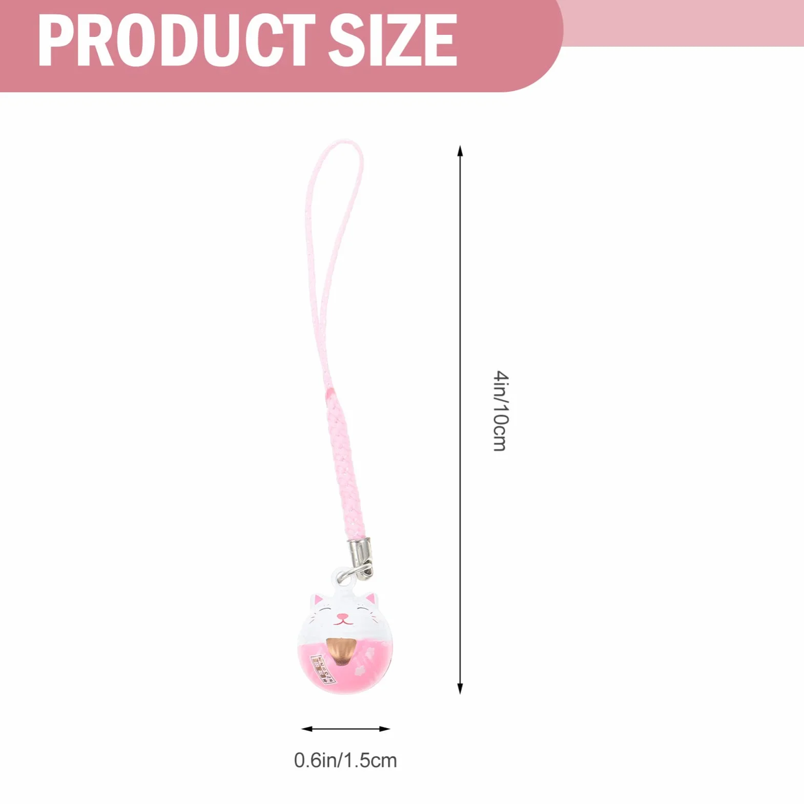 TOYANDONA Japoński Maneki Neko zawieszka na telefon komórkowy z kotem szczęścia, miedziana mrukający kot, dzwoneczek, biżuteria na telefon komórkowy, do samodzielnego wykonania breloczka, do samochodu