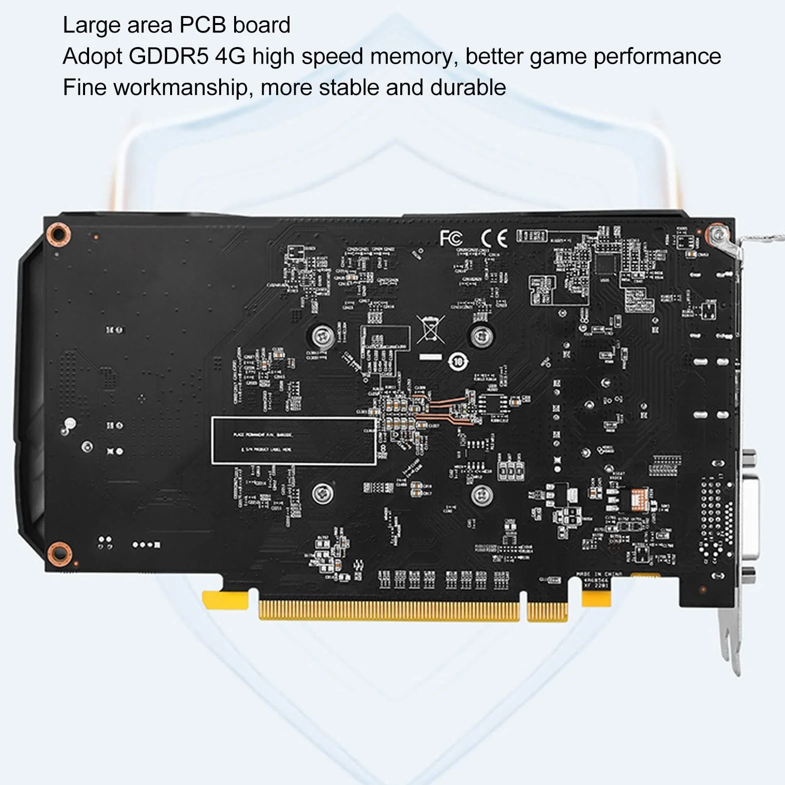 Karta Graficzna RX550 4G GDDR5, Obsługa 128 Bitów DP DVI HDMI PCI Express 2.0, Podwójne Wentylatory Chłodzące GPU PC do Gier Wideo Karty Graficzne do Komputera