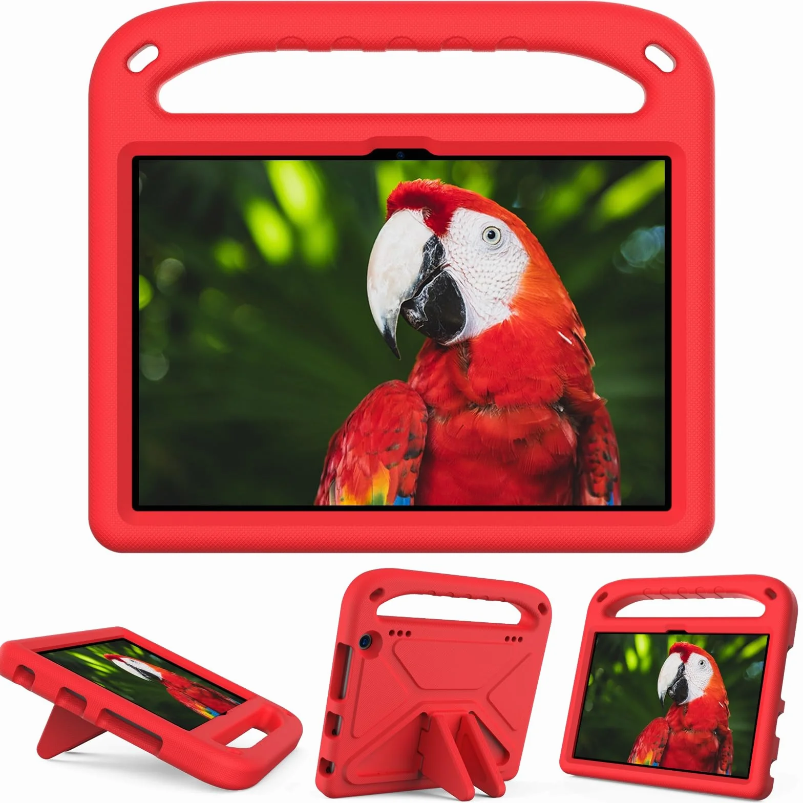 Pokrywa tabletu Kompatybilny z Kindle Fire HD8/HD 8 Plus 2022 2020, amortyzujący wstrząsy, z uchwytem, ​​EVA, uchwytem, ​​solidne etui na tablet dla dzieci, lekkie Strona główna tabletu(Rosso)