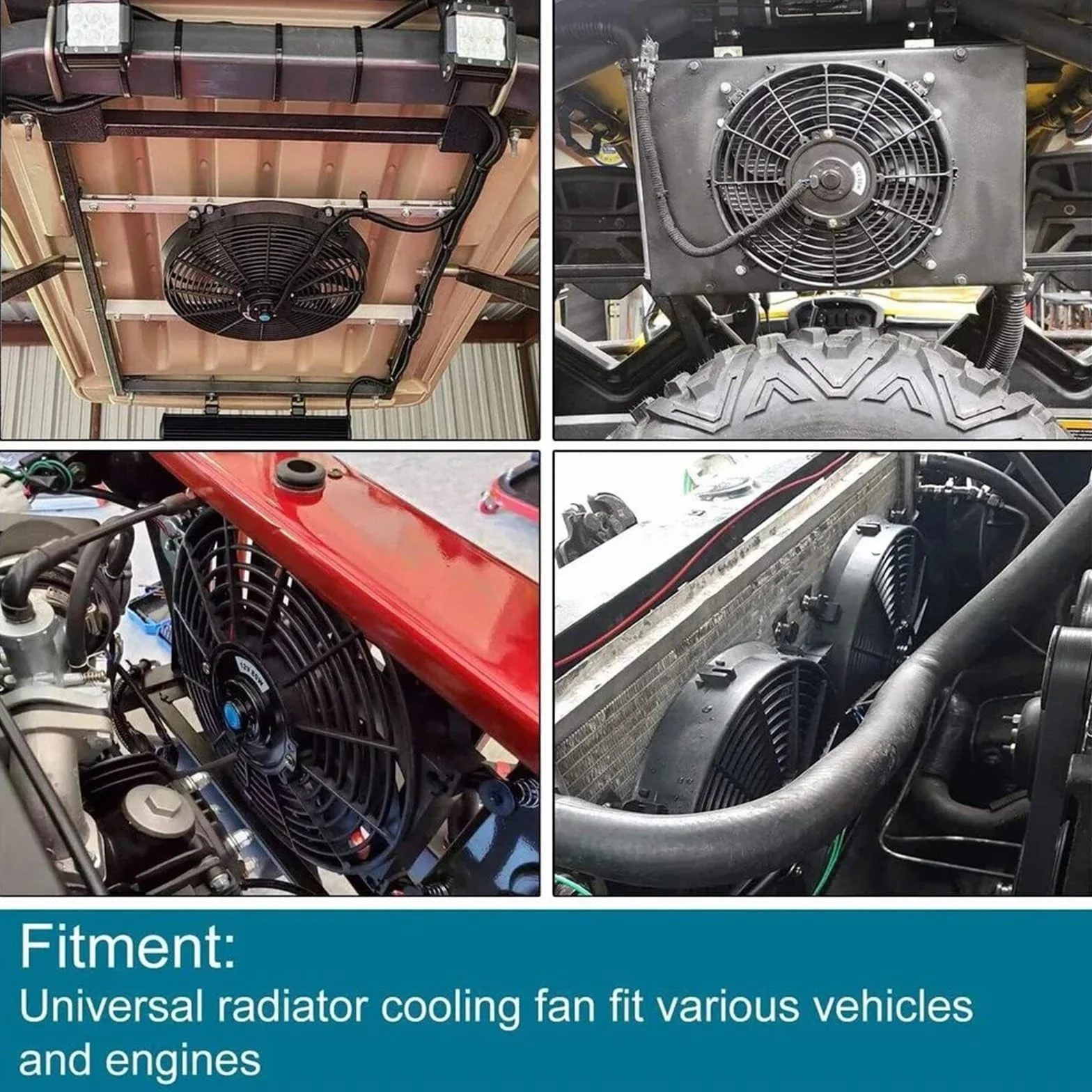 Radiator przewodzącym 16'' Push/Pull 12V 120W Elektryczny Chłodnica Intercooler Slim Fan Układ Chłodzenia Silnika Akcesoria Samochodowe Wyścigowe