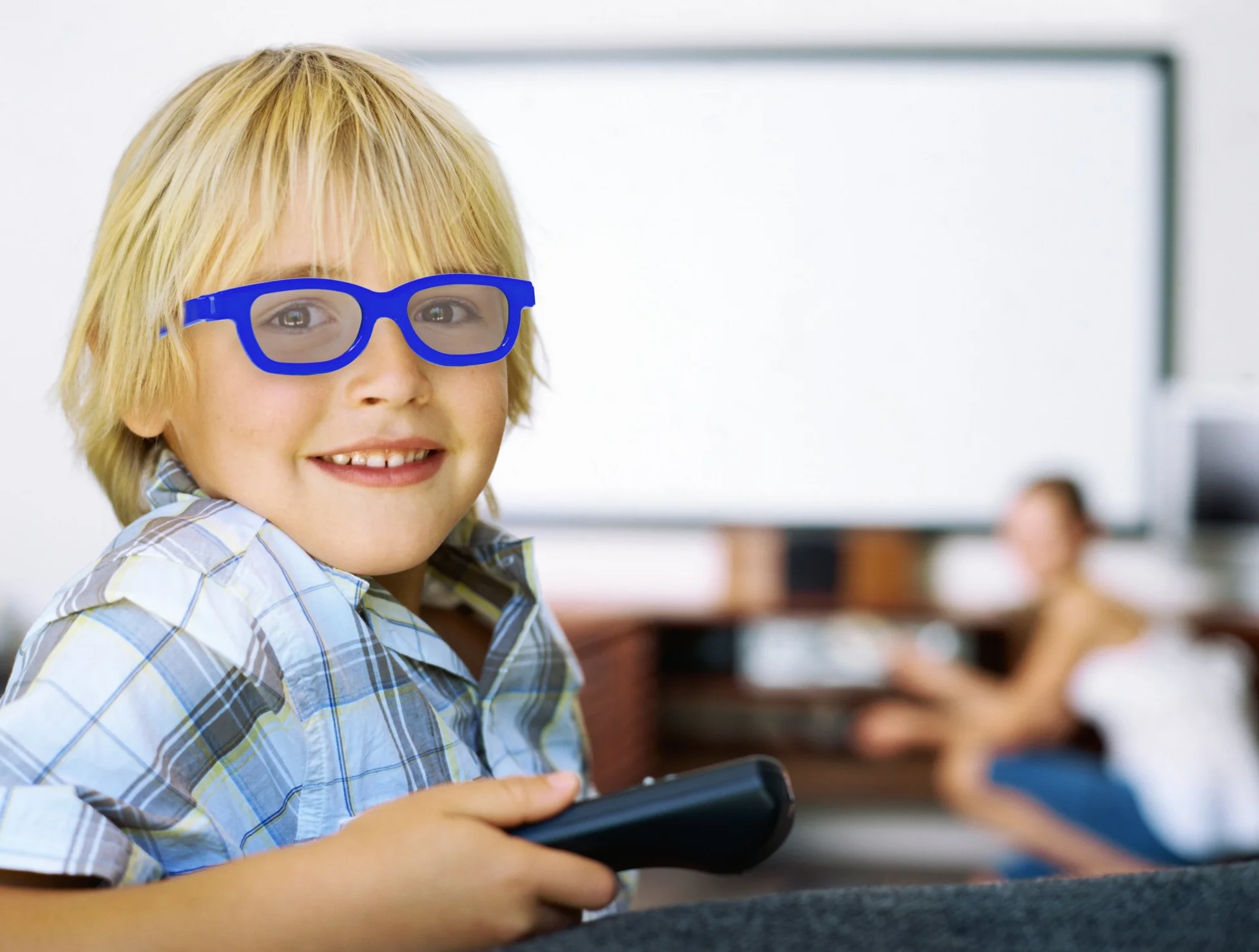 Okulary 3D niebieskie dla dzieci uniwersalne pasywne okulary dziecięce 3D do Cinema 3D marki Panasonic PRECORN