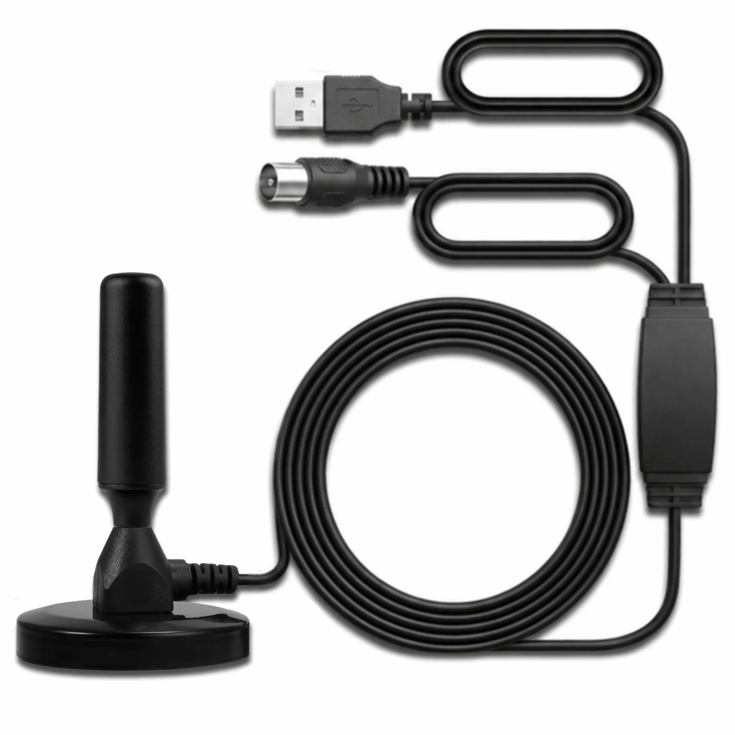 KRUMAD Wzmacniacz antenowy do telewizji kablowej, odbiornik DVBT2, antena ze wzmacniaczem wewnętrznym, antena TV, wzmacniacz anteny, telewizja cyfrowa, antena pokojowa dvbt, odbiór TV bez satelity