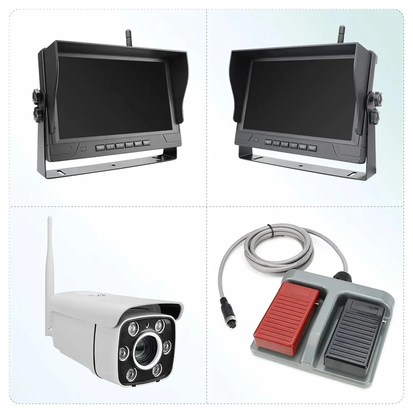 Kamera zapasowa bezprzewodowa kamera żurawiowa 23 cm monitoring DVR 30-krotny zoom wzmocnienie zoom AHD zestaw wyświetlaczy Wi-Fi zamiennik do żurawia wieżowego kamiennego przyczepy kempingowej (128 g