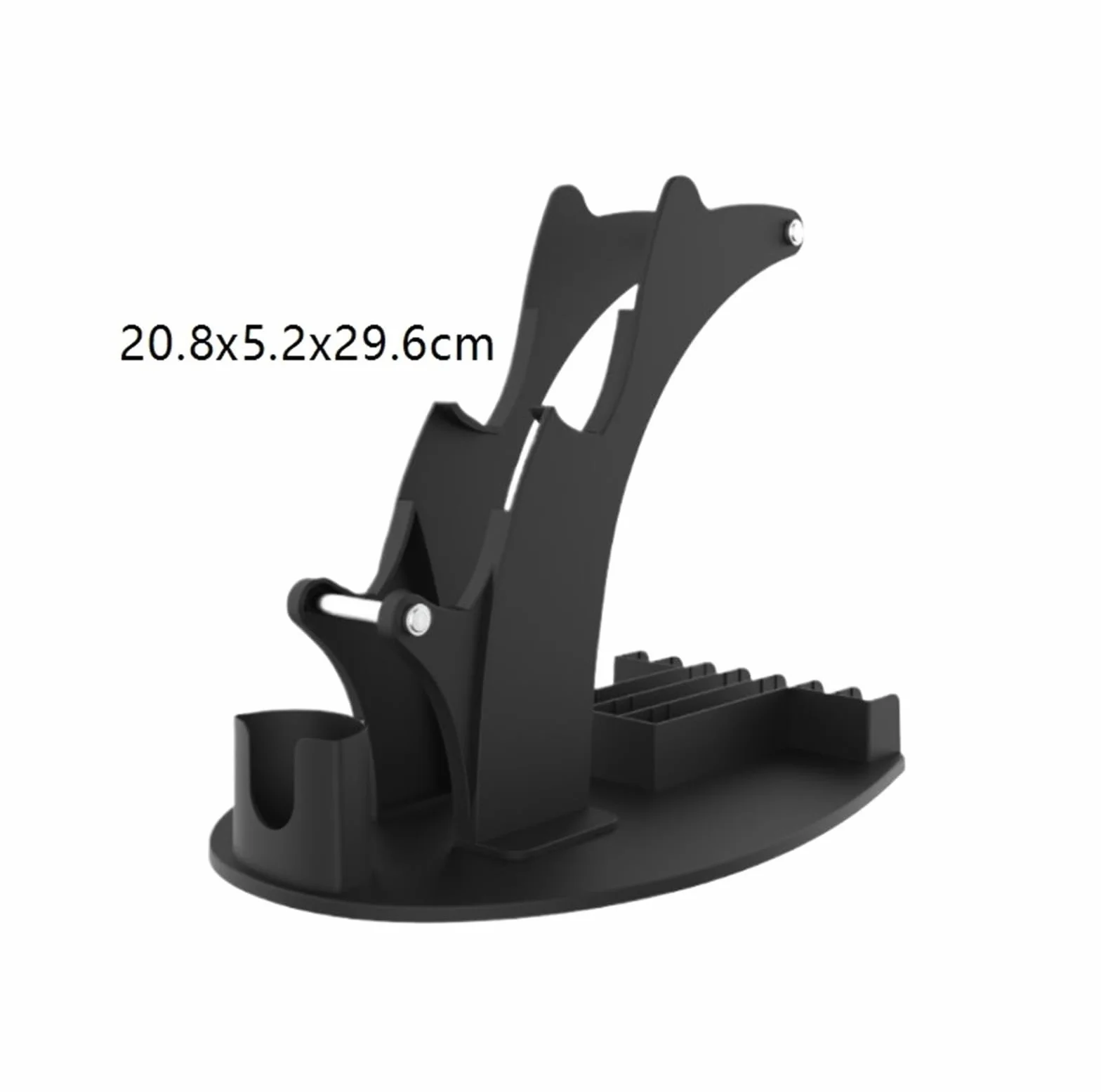 Podstawa do słuchawek, Stojak na słuchawki Uchwyt na kontroler gier Czarny 20,8 x 5,2 x 29,6 cm