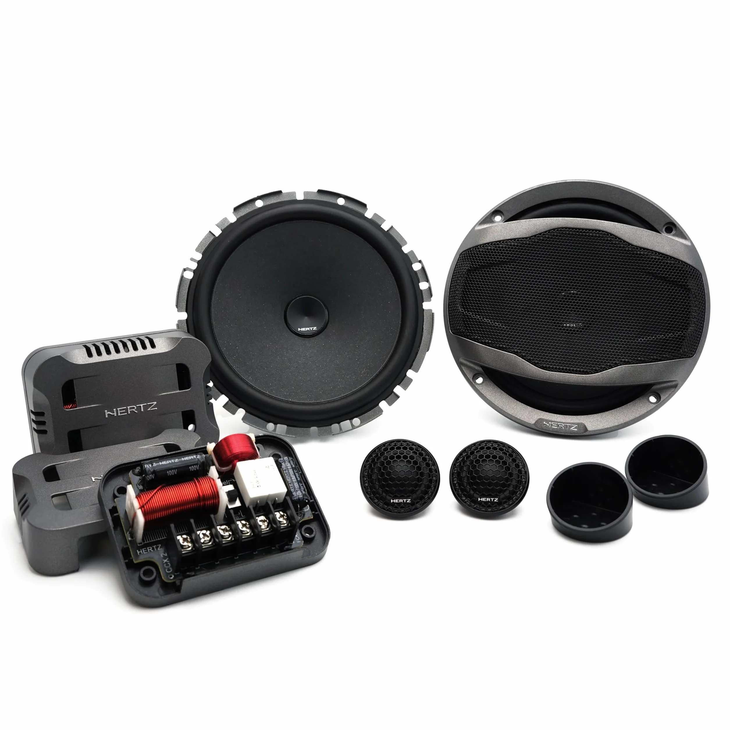 Hertz CK 165F – płaski system komponentowy 165 mm, 270 W, membrana niskoprofilowa do trudnych instalacji